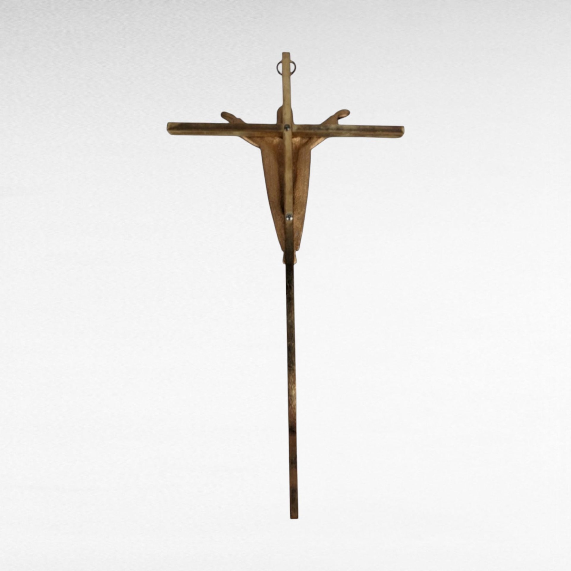 Vintage Metal Crucifix Wall Hanging - Religious Home Decor - Wall Cross - 10 Inch