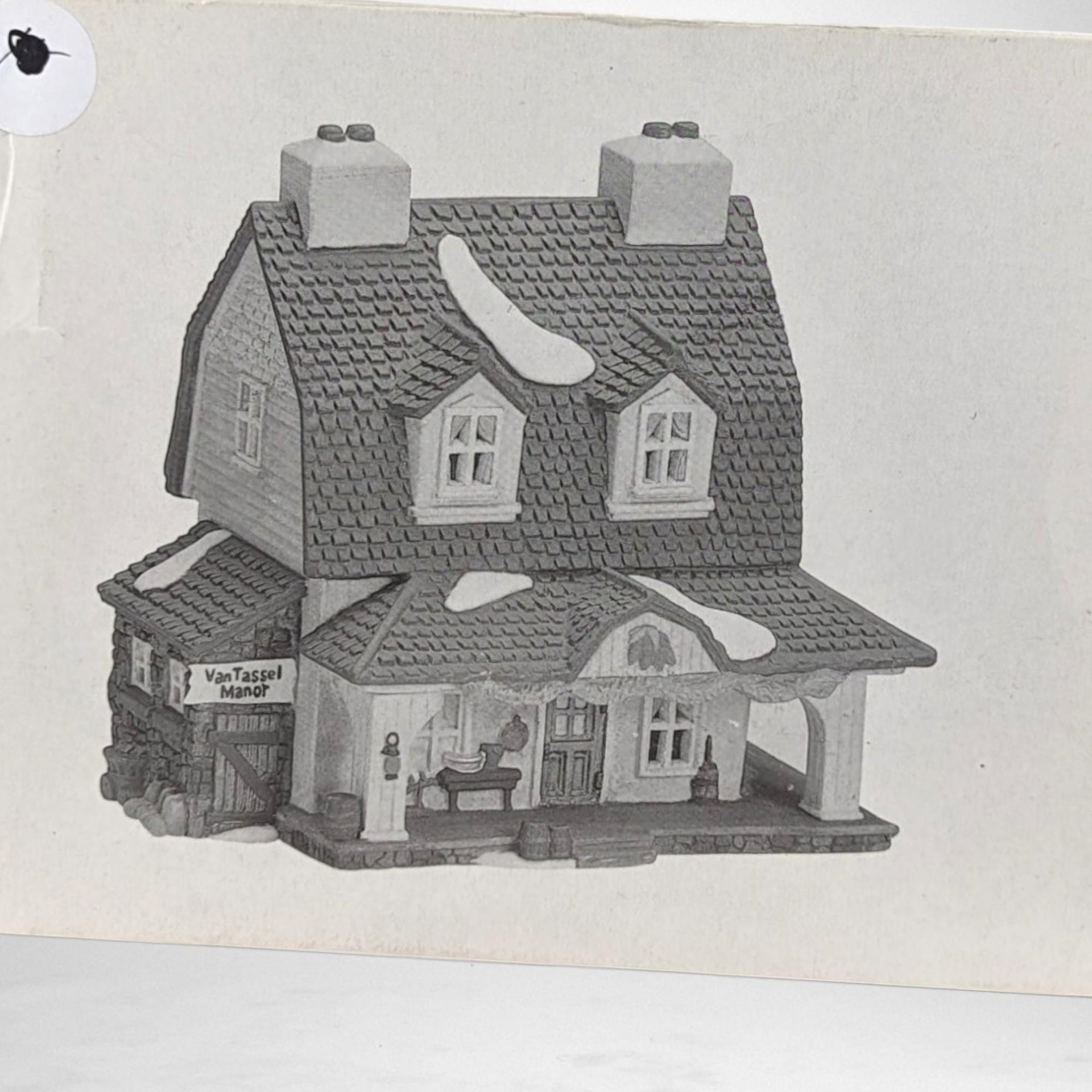 Vintage Dept 56 Van Tassel Manor - Sleepy Hollow - New England Village #5954-4 - Lighted Porcelain House