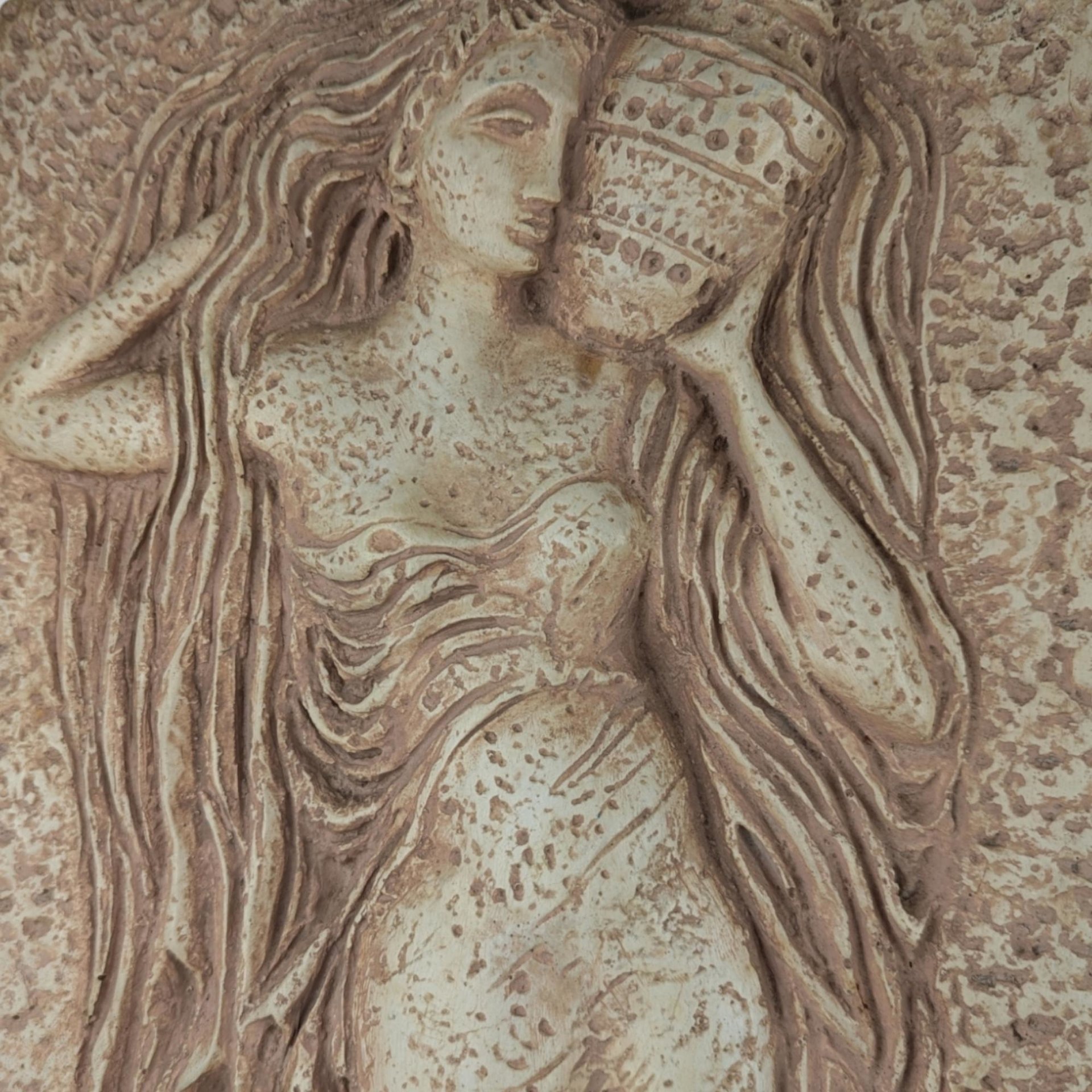 Pair of Vintage Z. Danjell Creations Greek Goddesses Wall Plaques - Classical Art - Wall Decor -Textured Relief