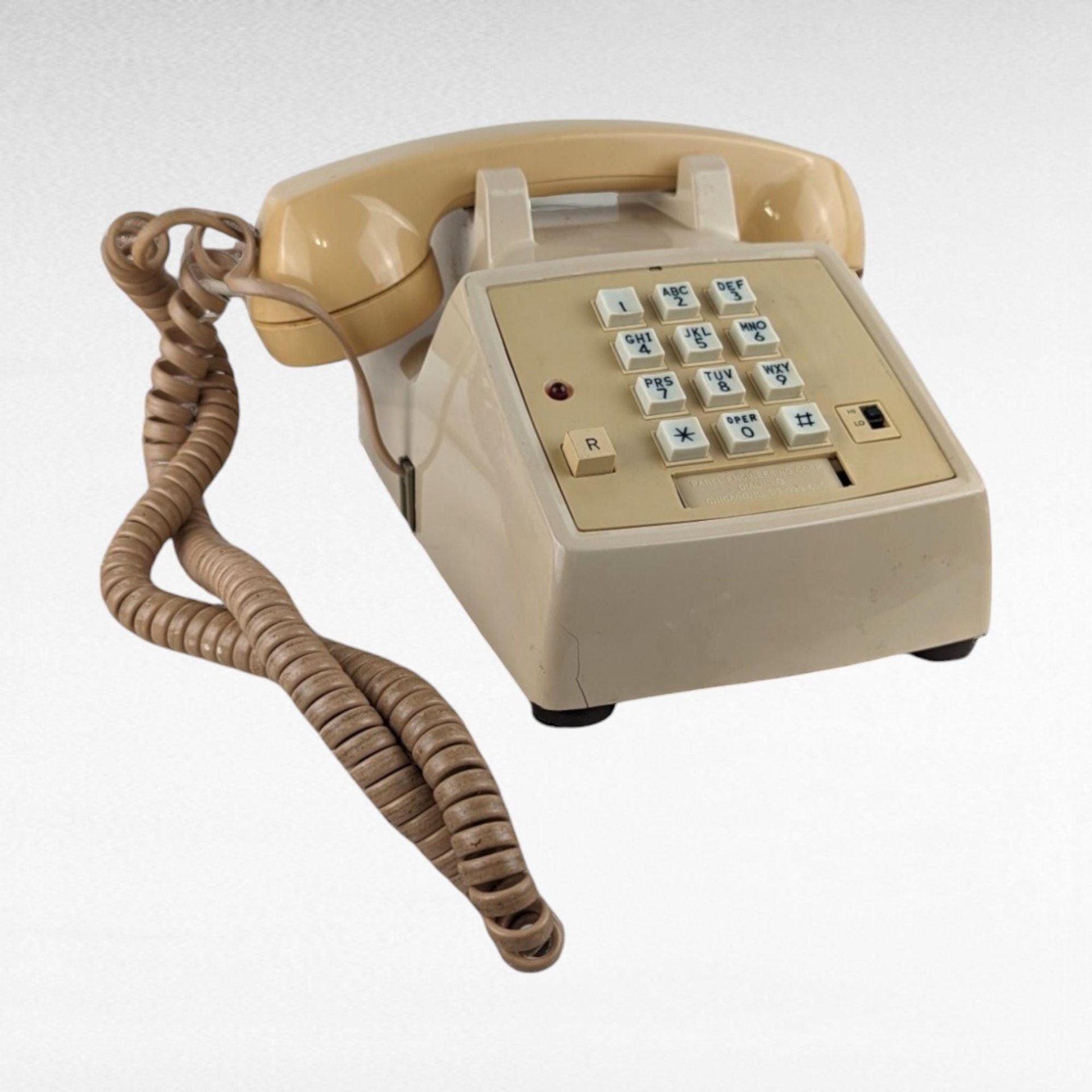 Vintage AT&T Push Button Telephone - Beige Landline Phone - 1990s Phone - Retro Home Decor - Crack on Side - Untested