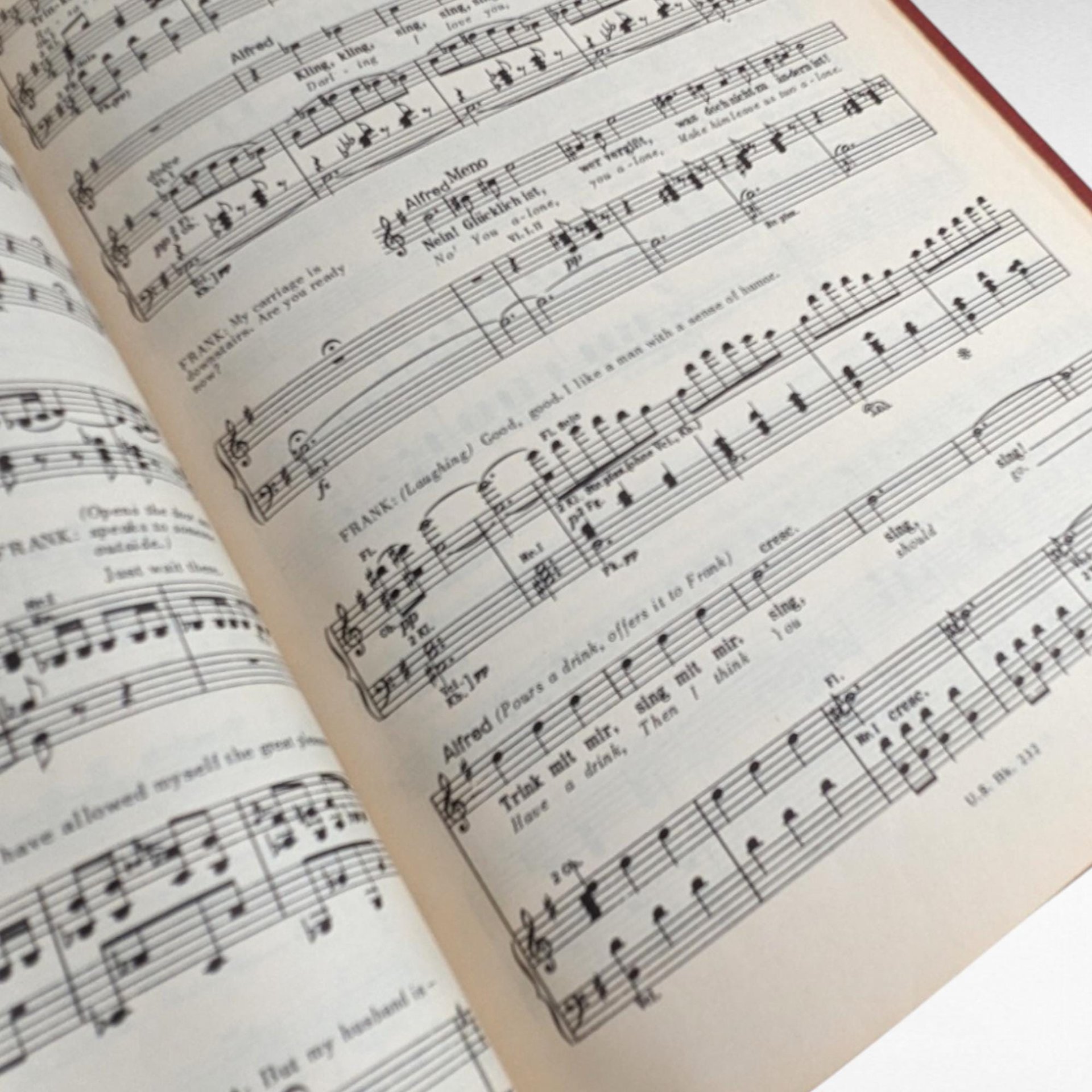 1951 "Fledermaus" Vocal Score - Metropolitan Opera Version - Johann Strauss - Howard Dietz Lyrics