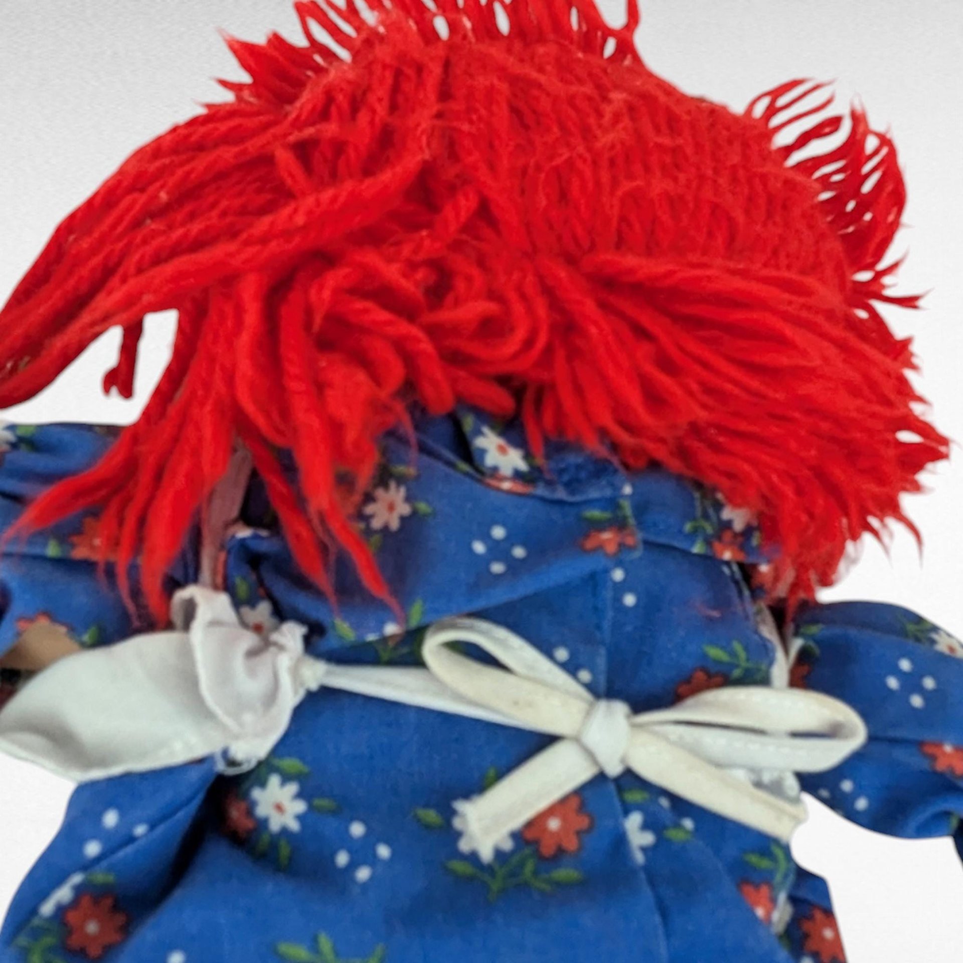 Pair of Vintage Raggedy Ann Dolls, 12" Classic Rag Dolls, Collectible Toys, Red Yarn Hair