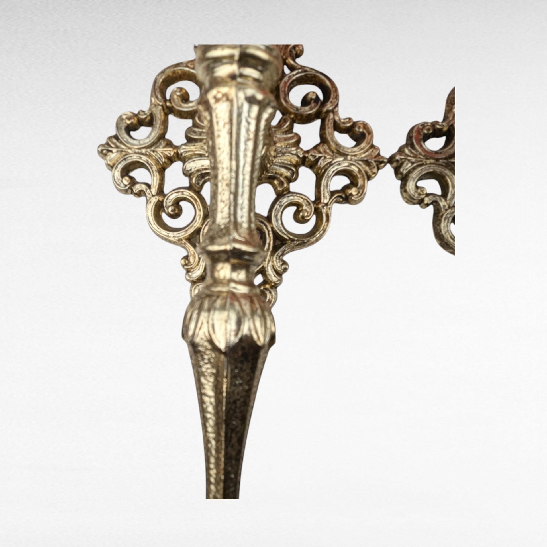 Vintage Brass Wall Sconces, Pair of Candle Holders, Ornate Italian Design, Wall Decor, Red Glass Votives