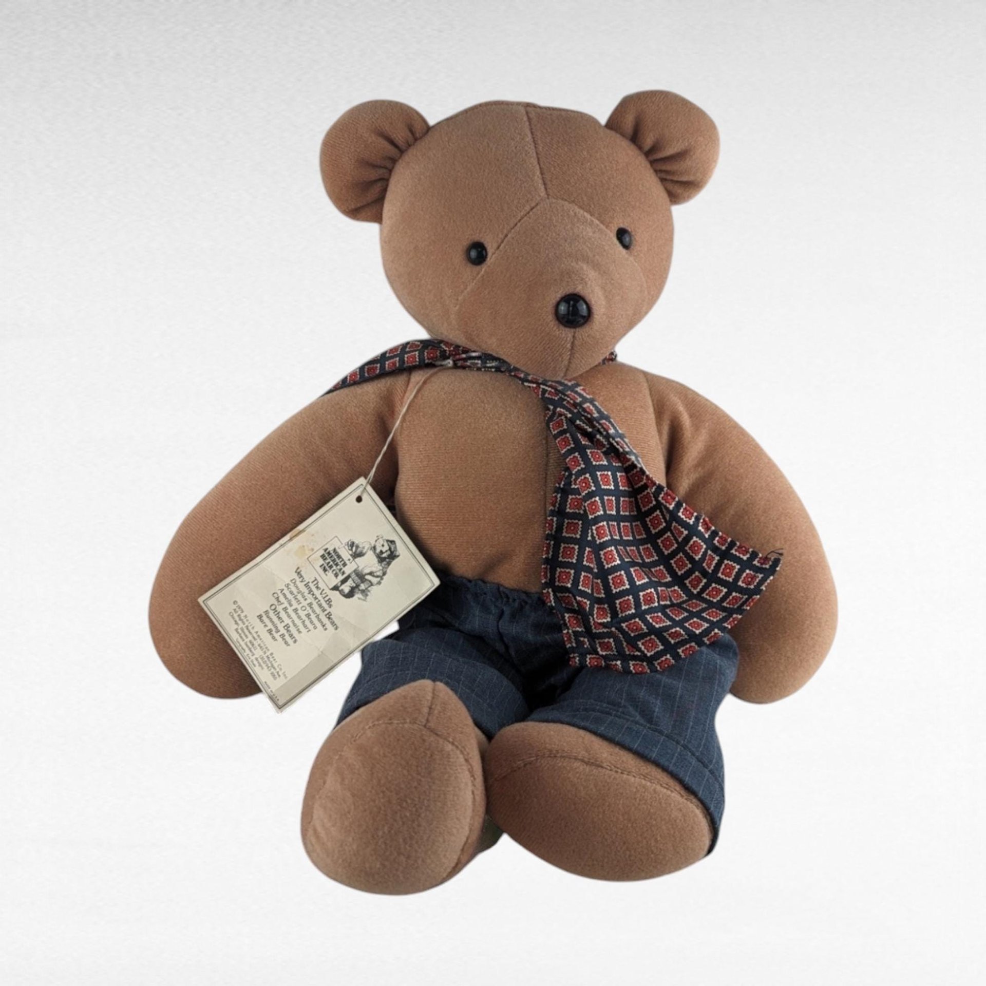 Vintage 1979 North American Bear Co. VIB Douglas Bearbanks Teddy Bear - 19" Plush Collectible