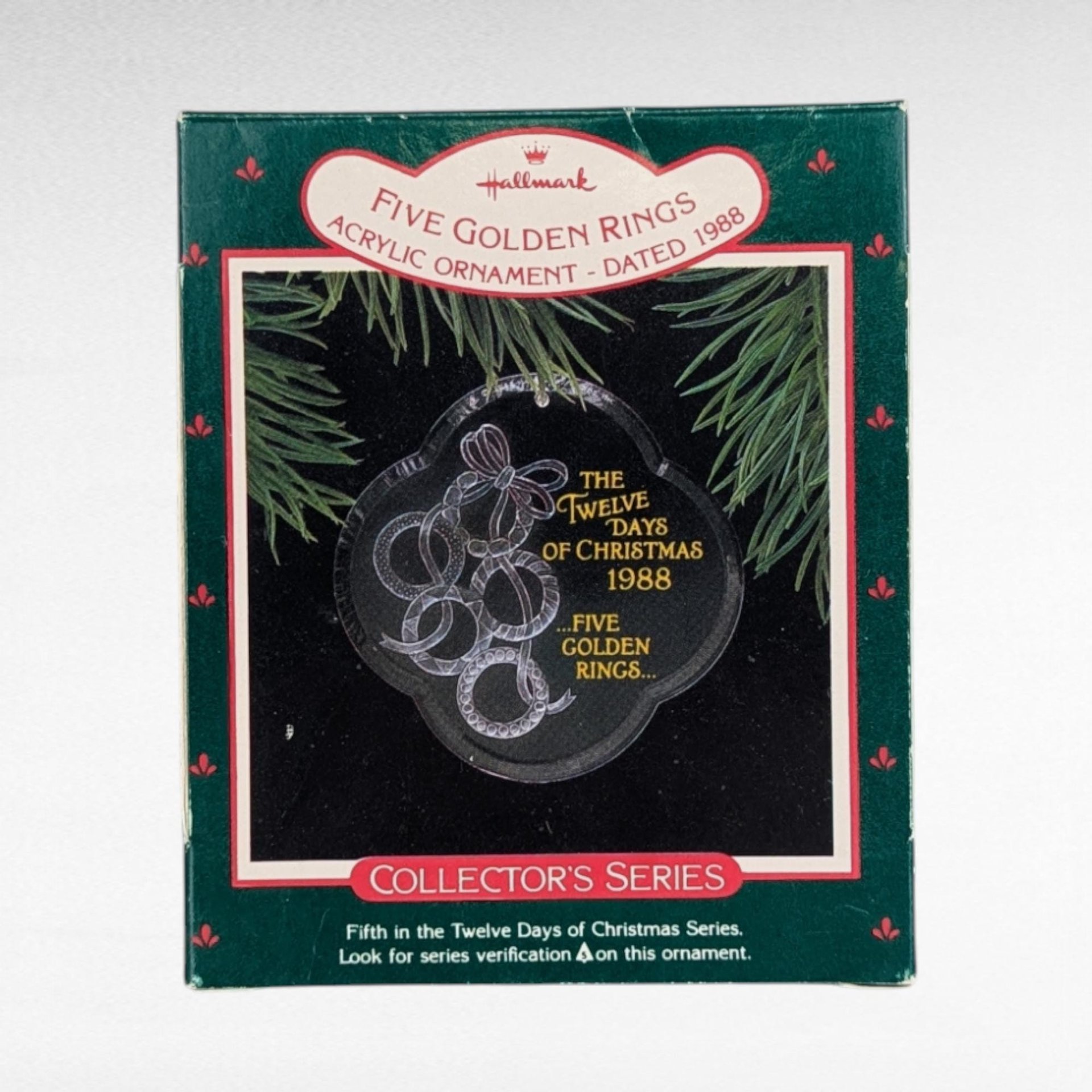 Vintage Hallmark 9 of the 12 Days of Christmas Ornament Lot - 90s Acrylic Keepsake Ornaments with Boxes