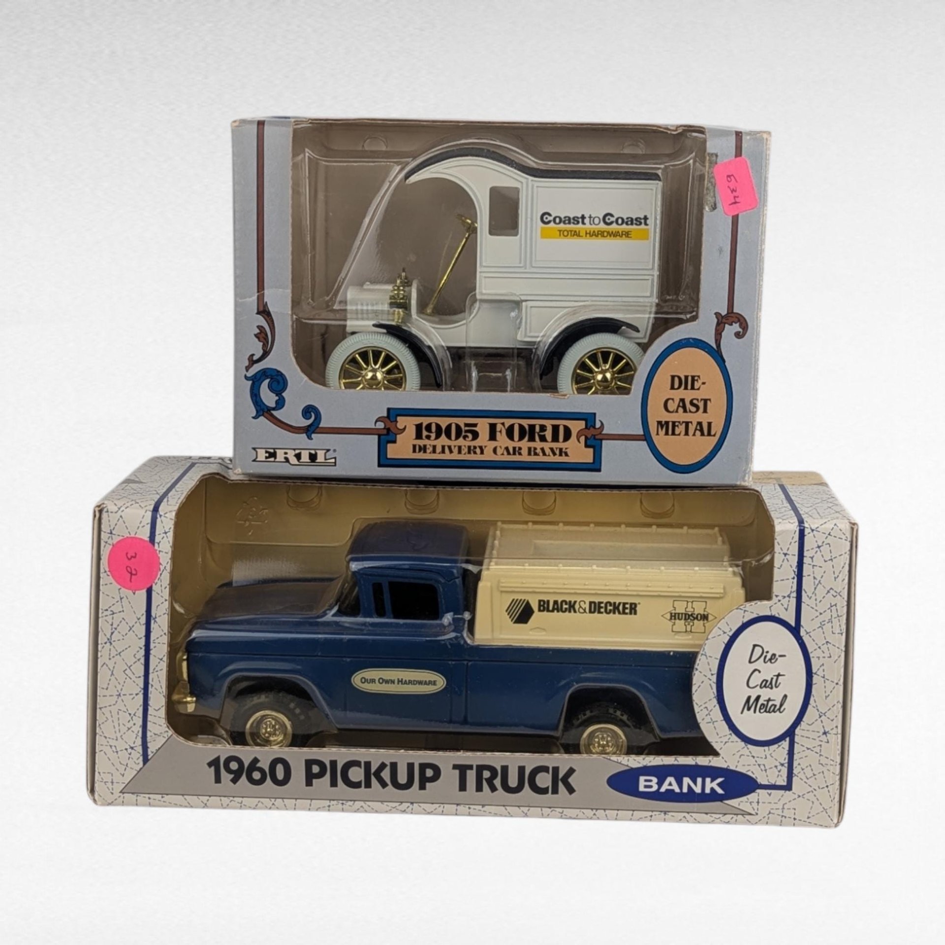 Vintage Hardware Store Diecast Banks - ERTL Coast to Coast & Our Own - With Boxes