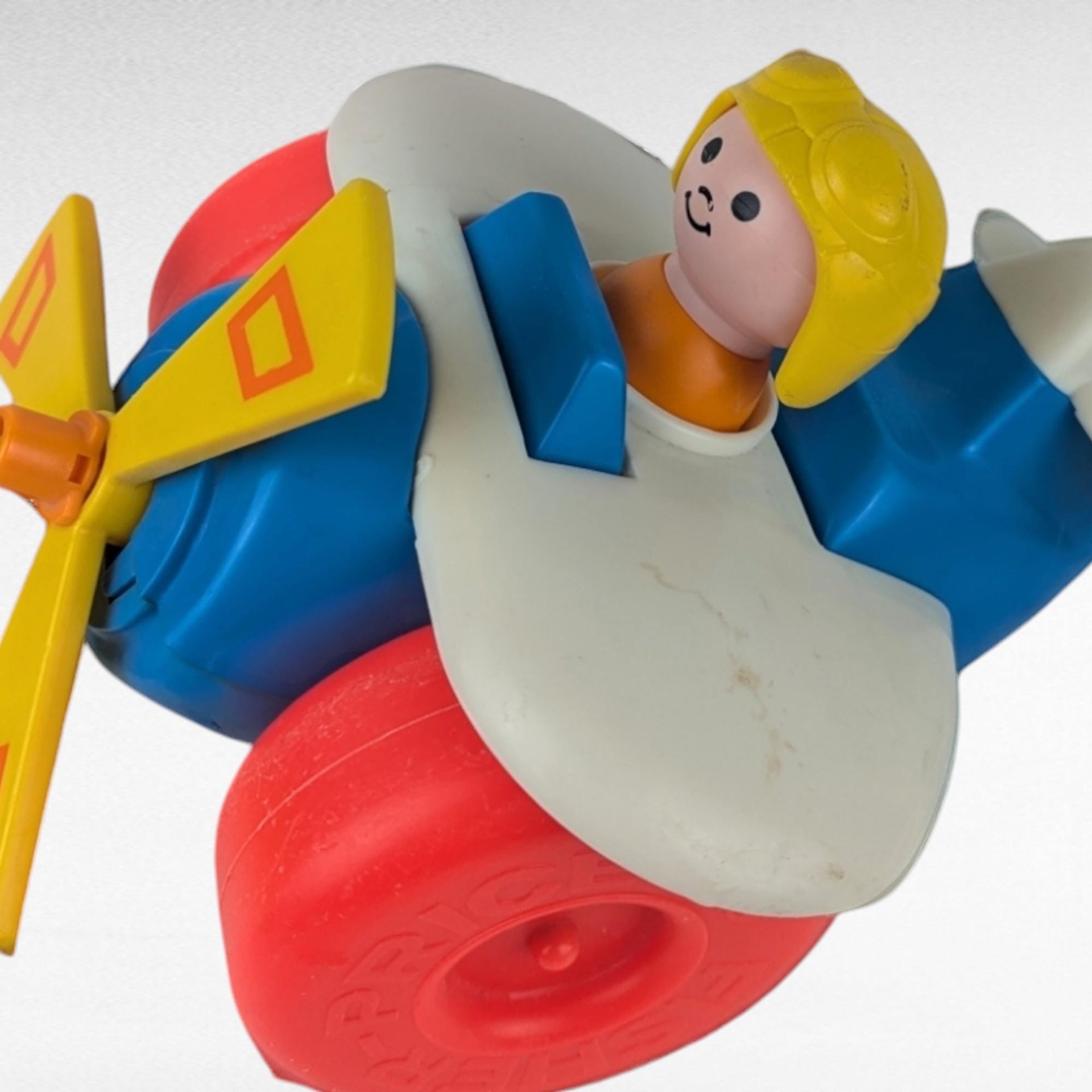 1980 Fisher-Price Little People Airplane with Pull Toy, Vintage Toys, Collectible Toys, Little People, Gift for Kids, Retro Toys