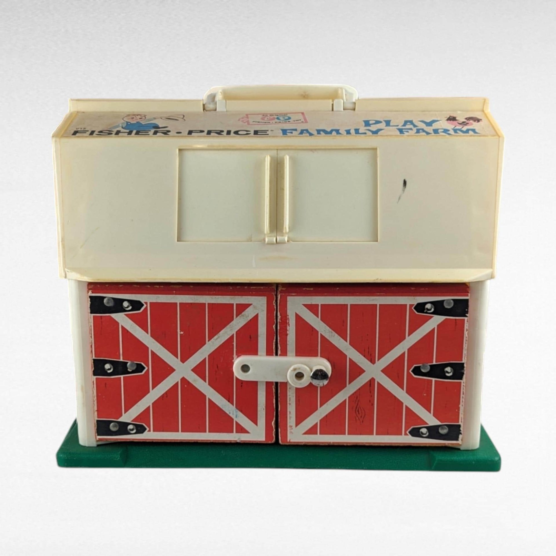 Vintage 1967 Fisher Price Play Family Farm Barn, Little People Barn, Toy Barn, Collectible Toy