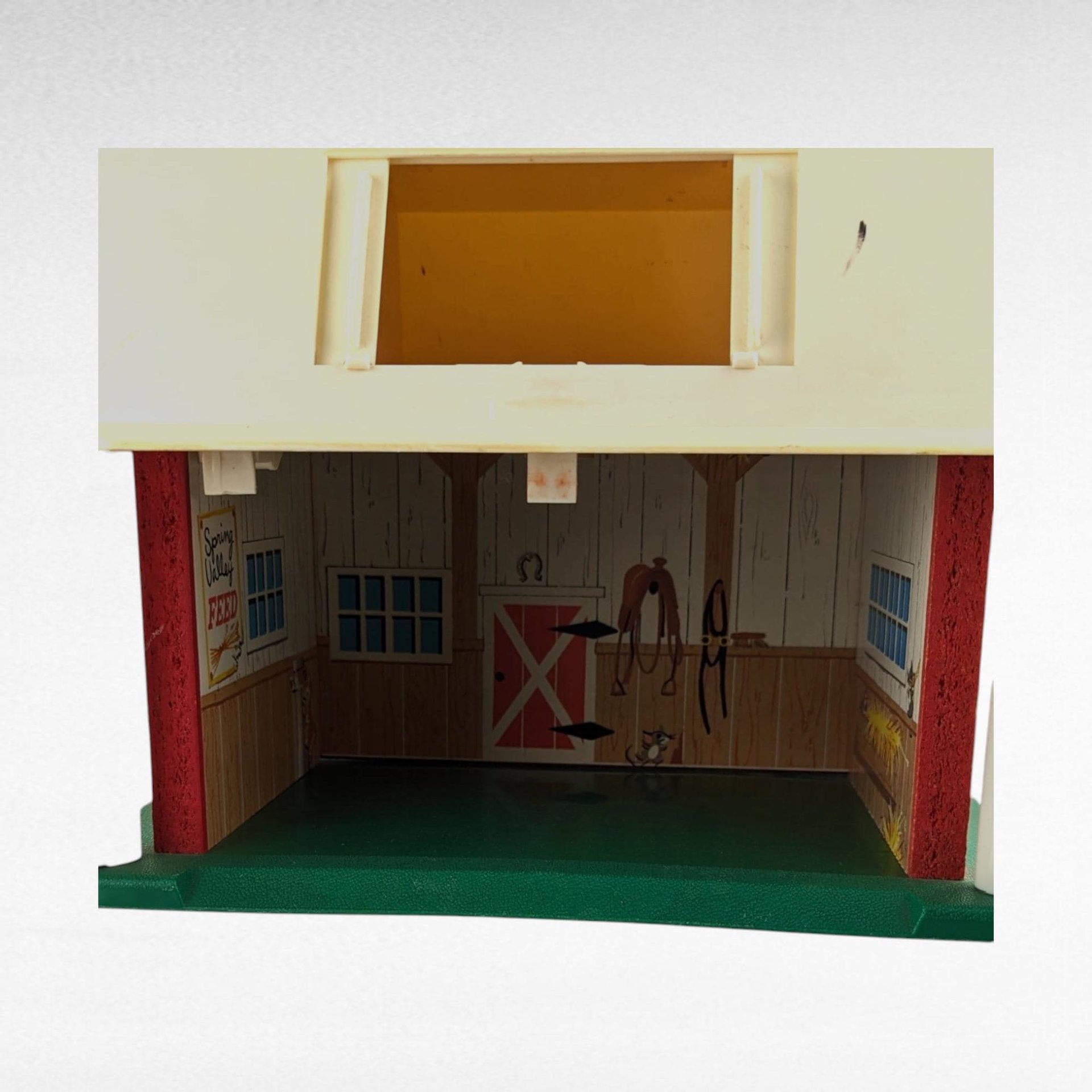 Vintage 1967 Fisher Price Play Family Farm Barn, Little People Barn, Toy Barn, Collectible Toy