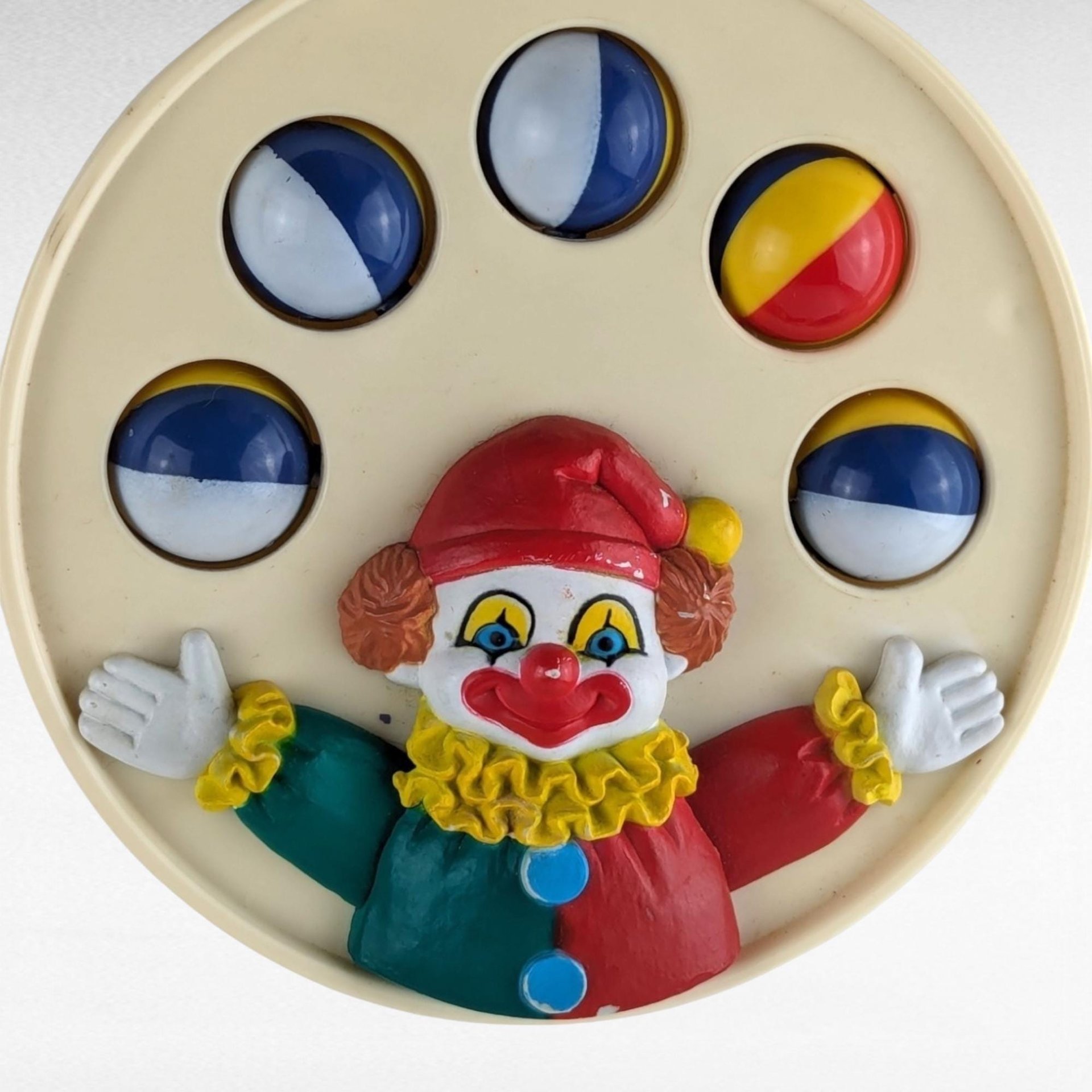 Vintage Clown Musical Pull Toy, Baby Toy, Toddler Toy, Clown Toy, Musical Toy, Developmental Toy