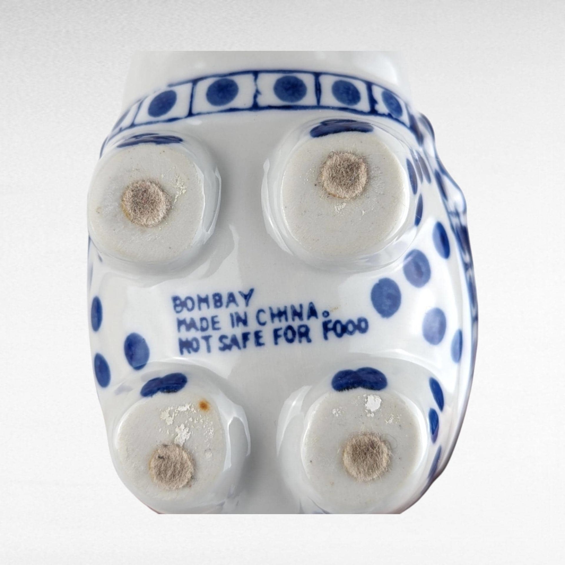 Vintage Bombay Blue and White Elephant Teapot | Ceramic Elephant Teapot | Animal Teapot |  Unique Gift