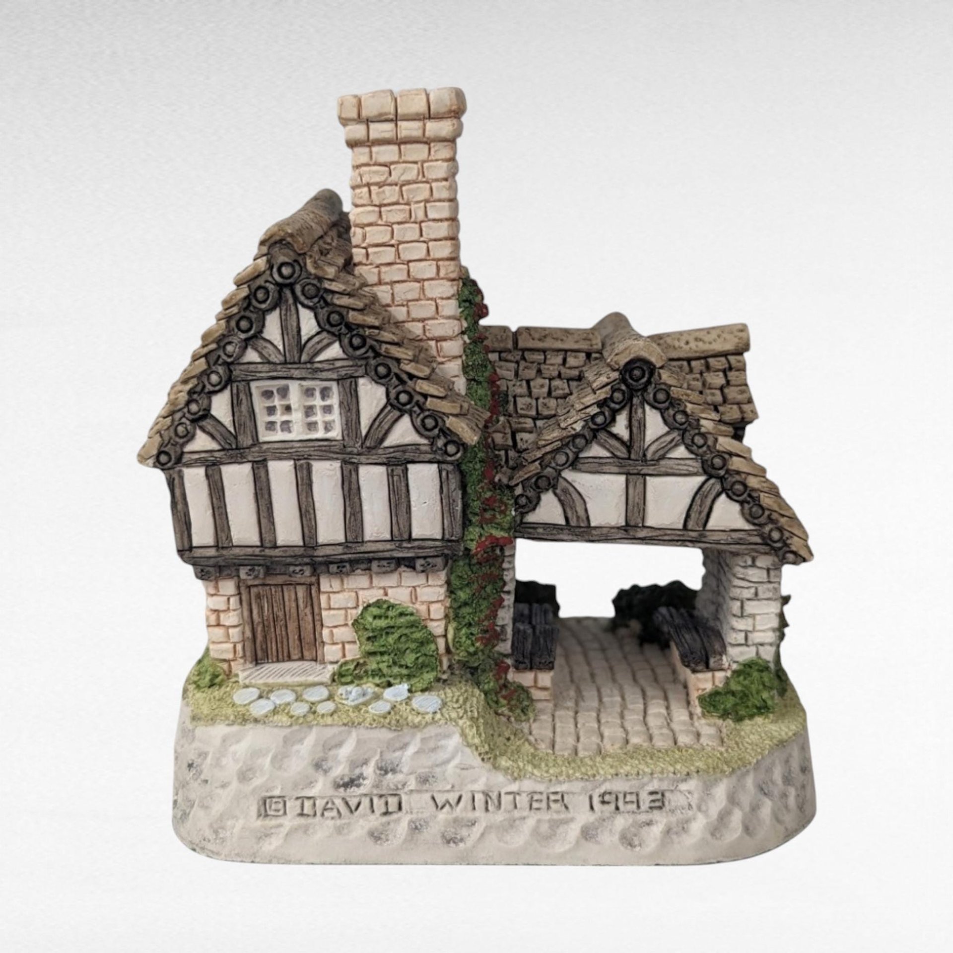 1993 David Winter The Church & Vestry Cottage, Collectible English Village, Miniature House, Gift for Collectors