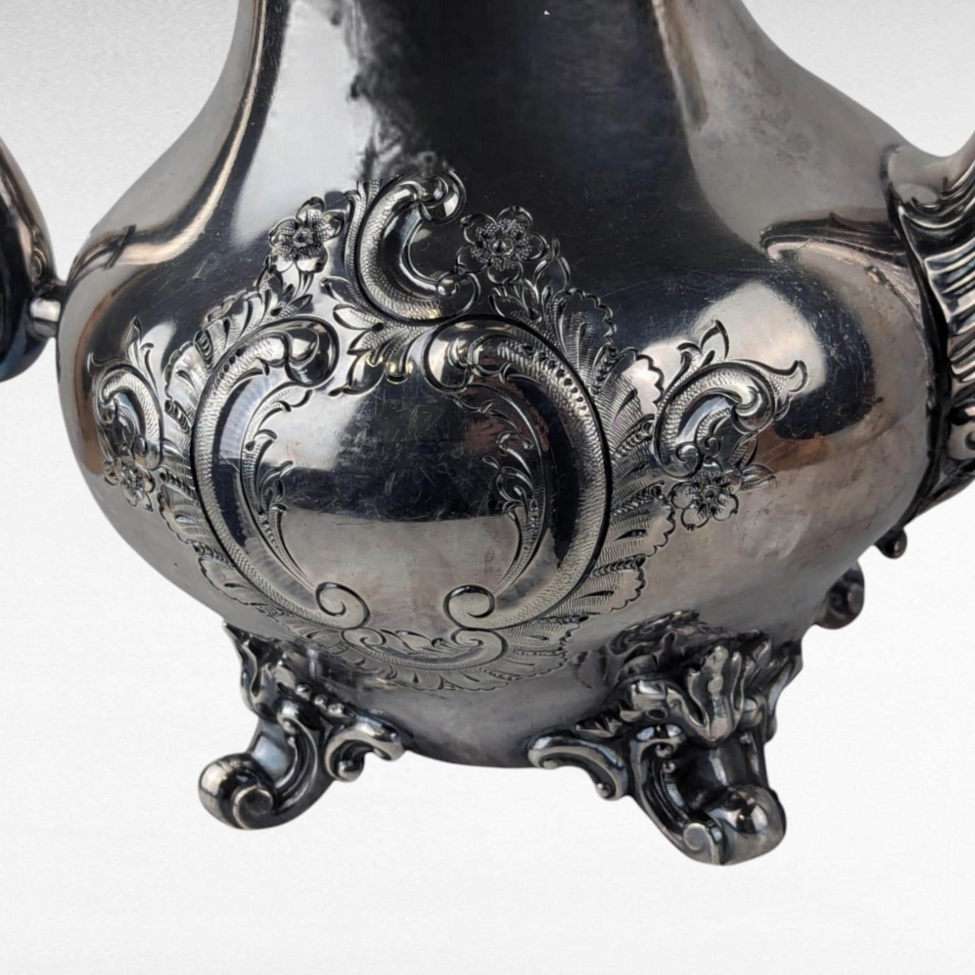 Vintage Reed & Barton Silver Plated Teapot, Hand Chased Regent Pattern, Elegant Tea Service, Collectible Silverware, Gift for Hostess