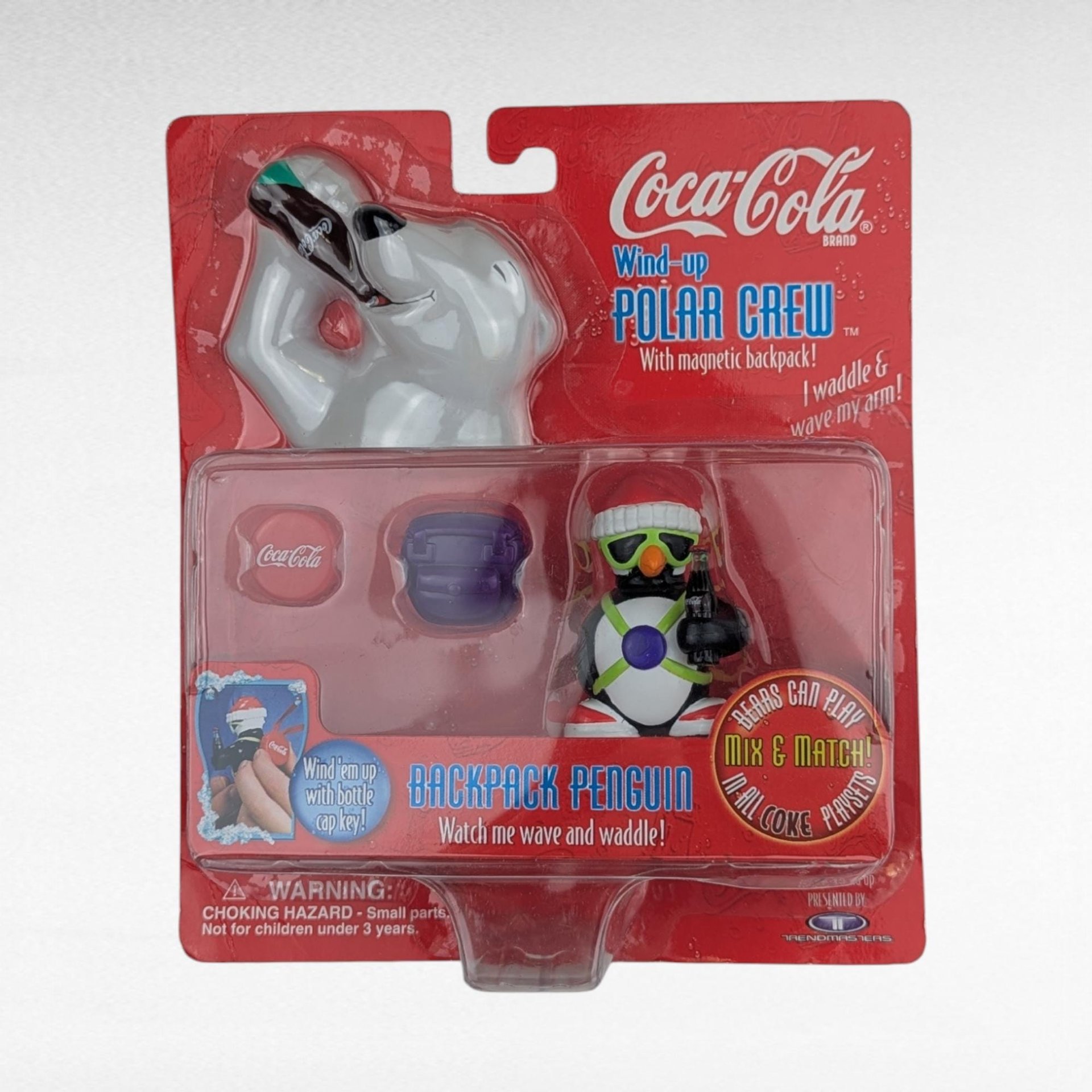 Vintage Coca Cola Lot, Wind-Up Polar Bears, Santa Tin Playing Cards, Collectible Coca Cola, New in Package