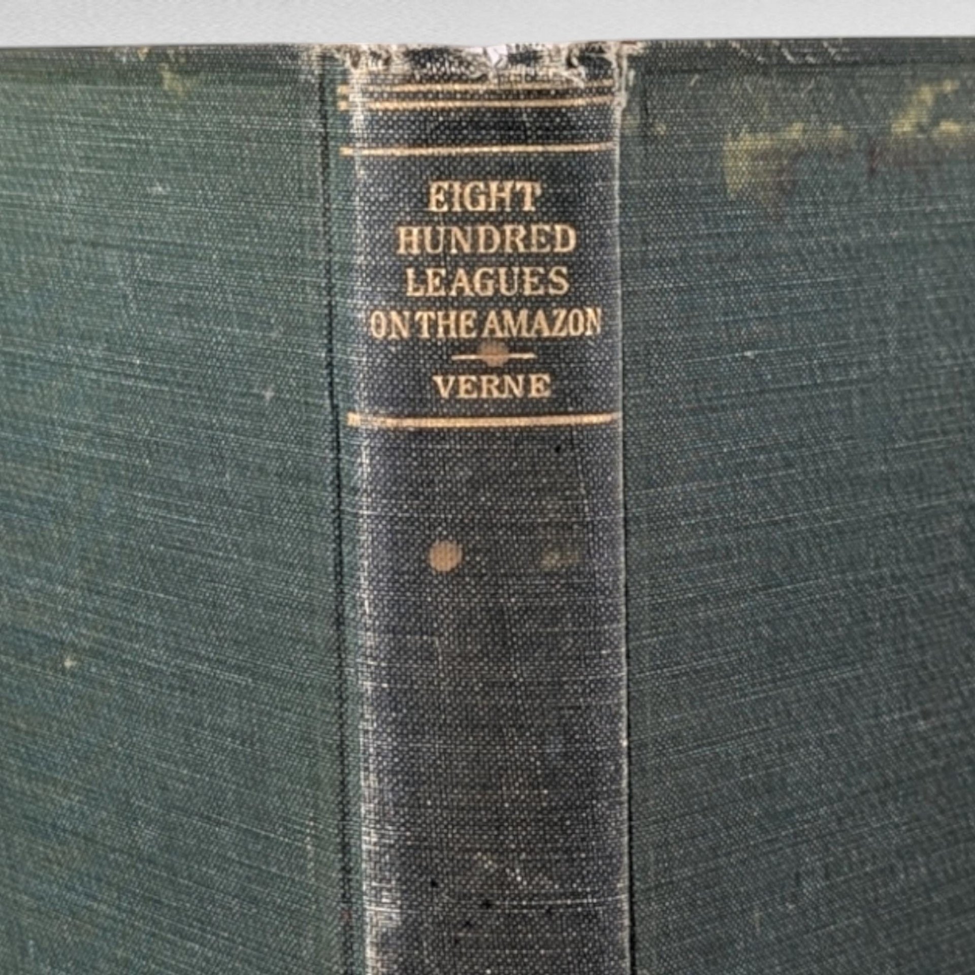 Antique Eight Hundred Leagues on the Amazon, Jules Verne Hardcover, Classic Adventure Novel, Collectible Book, Gift for Verne Fan