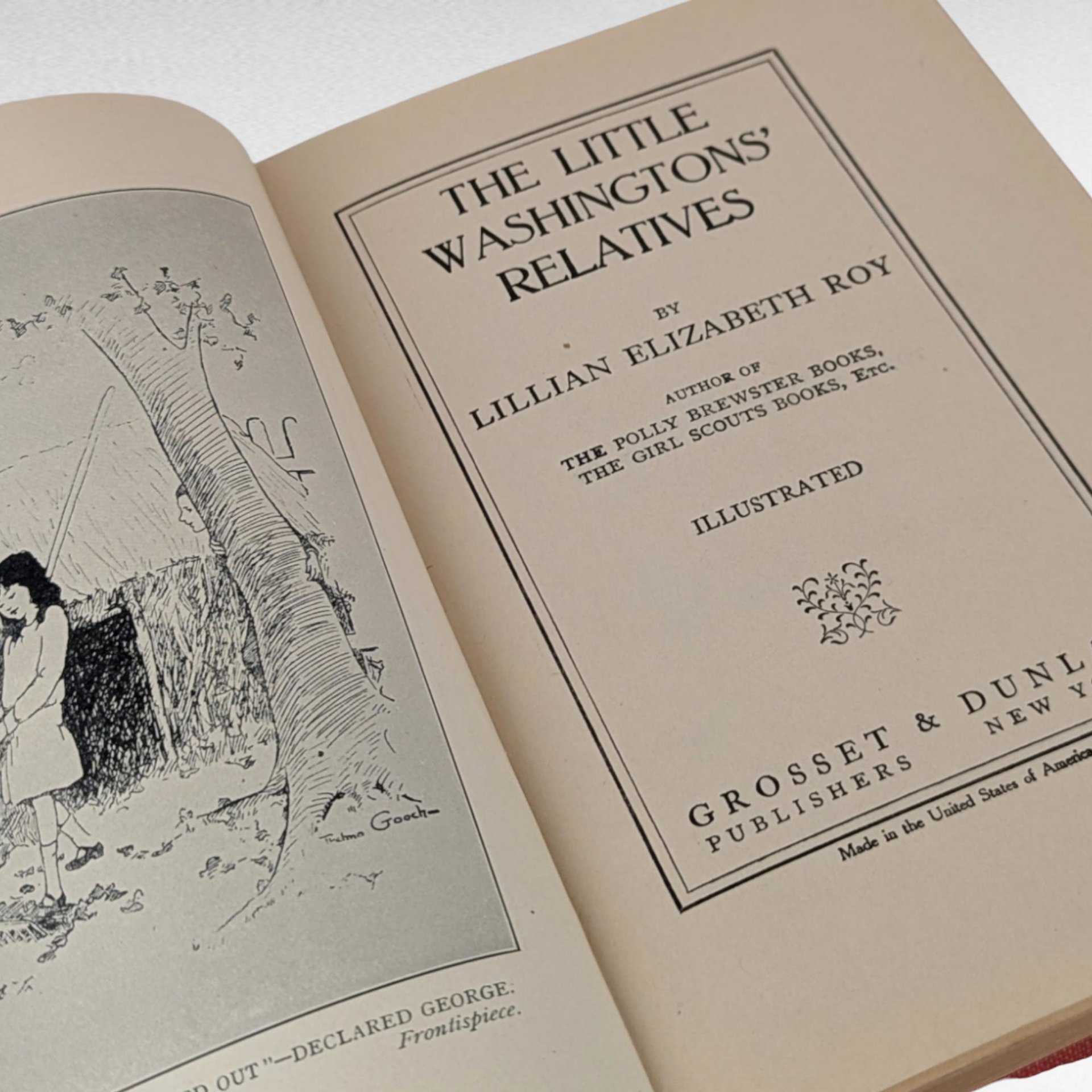 1918 The Little Washingtons' Relatives Book, Lillian Elizabeth Roy, Antique Children's Literature, Gift for Collector