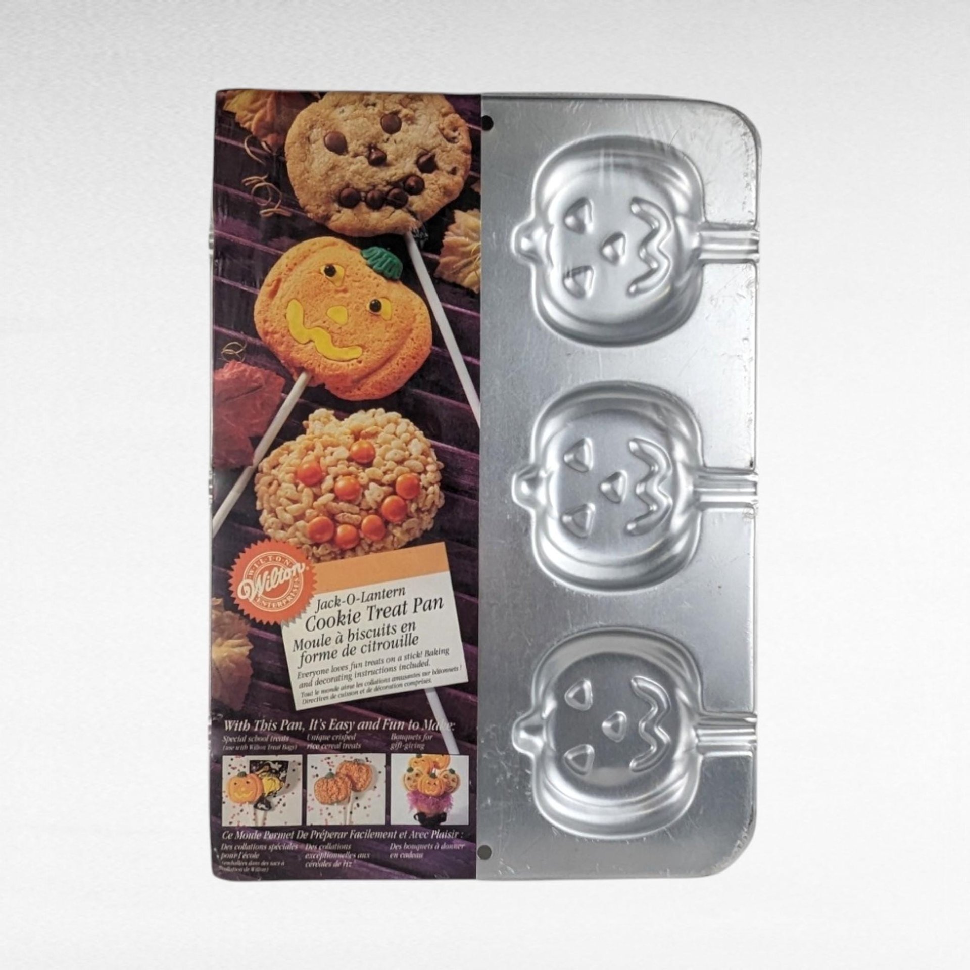 Vintage Wilton Halloween Baking Pans, 1990 & 1995 Pumpkin Cake Pans, Jack O Lantern Treat Pan, Fall Baking, Gift for Baker