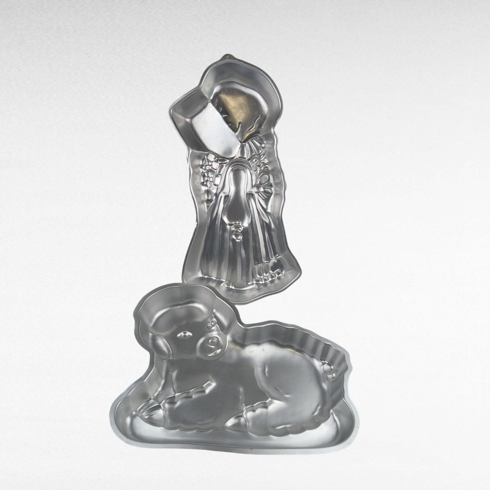 Vintage Holly Hobbie Cake Pan 1975, Wilton Lamb Cake Mold 1981, Baking Pans for Kids Birthday, Retro Kitchen Decor, Collectible Bakeware