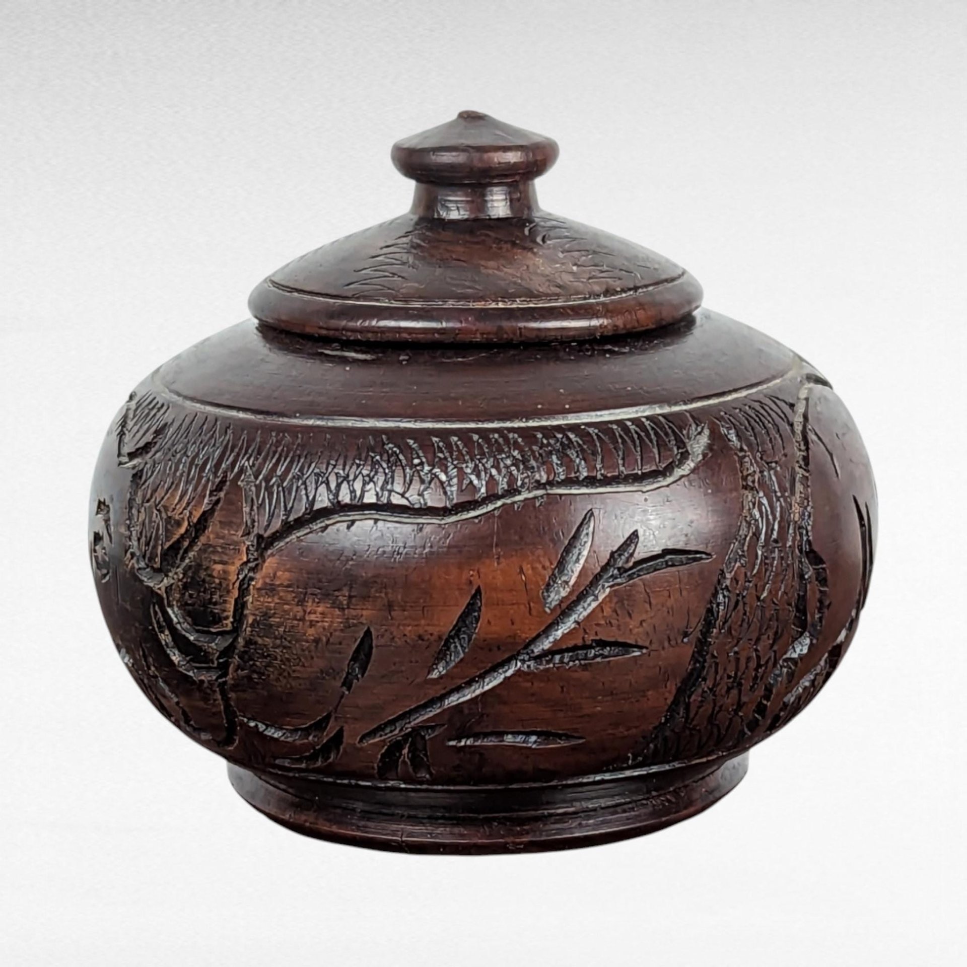 Vintage Wood Carved Animals, Possum Carving, Russian Doll, Lidded Jar, African Figurine, Home Decor, Gift Ideas
