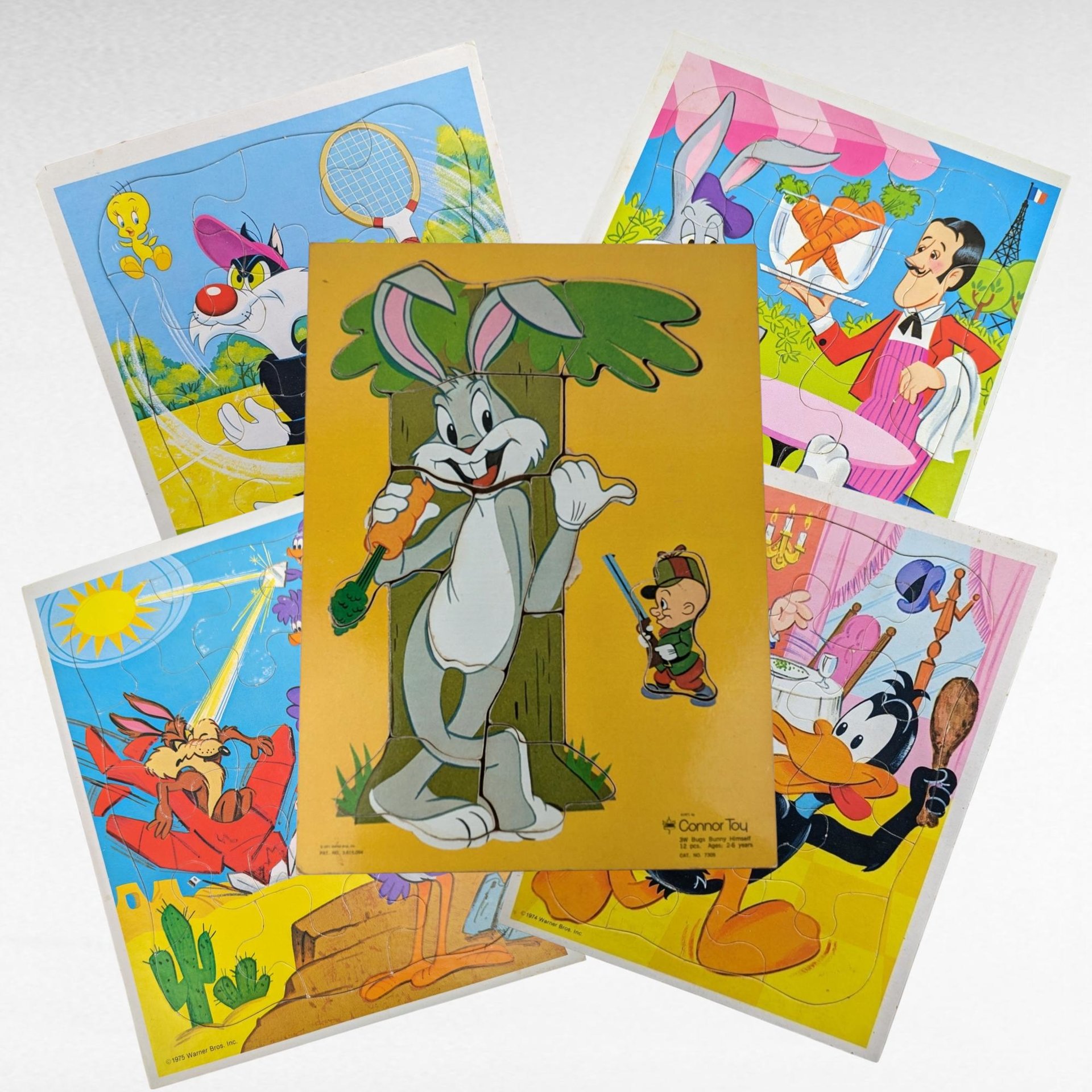 Vintage Looney Tunes Puzzles, 1970s Whitman Puzzles, 1971 Bugs Bunny Puzzle, Collectible Puzzles, Cartoon Puzzles, Gift for Kids