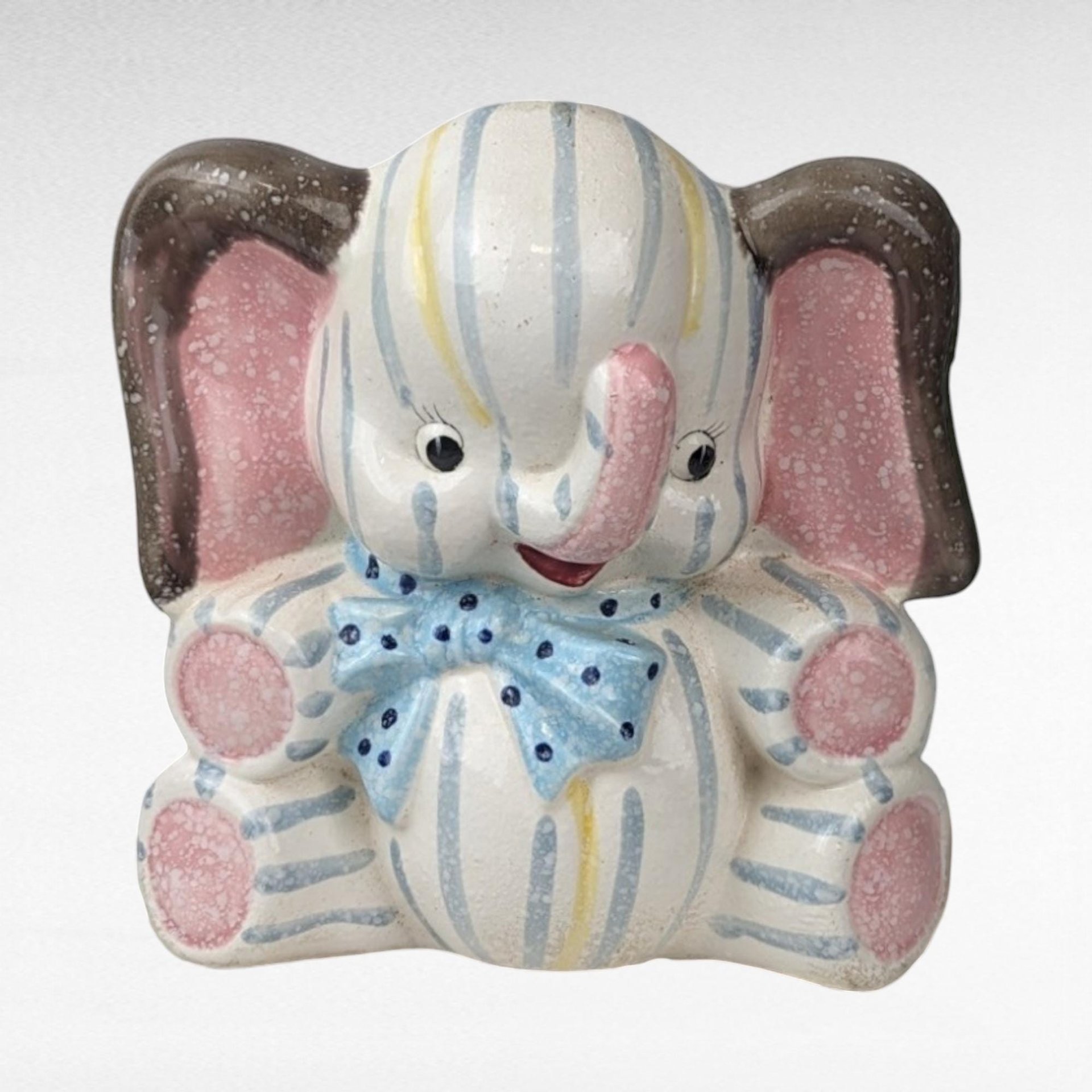 Vintage Napco Ceramic Elephant Planter | Nursery Decor | Baby Shower Gift | Retro Planter | Elephant Lover