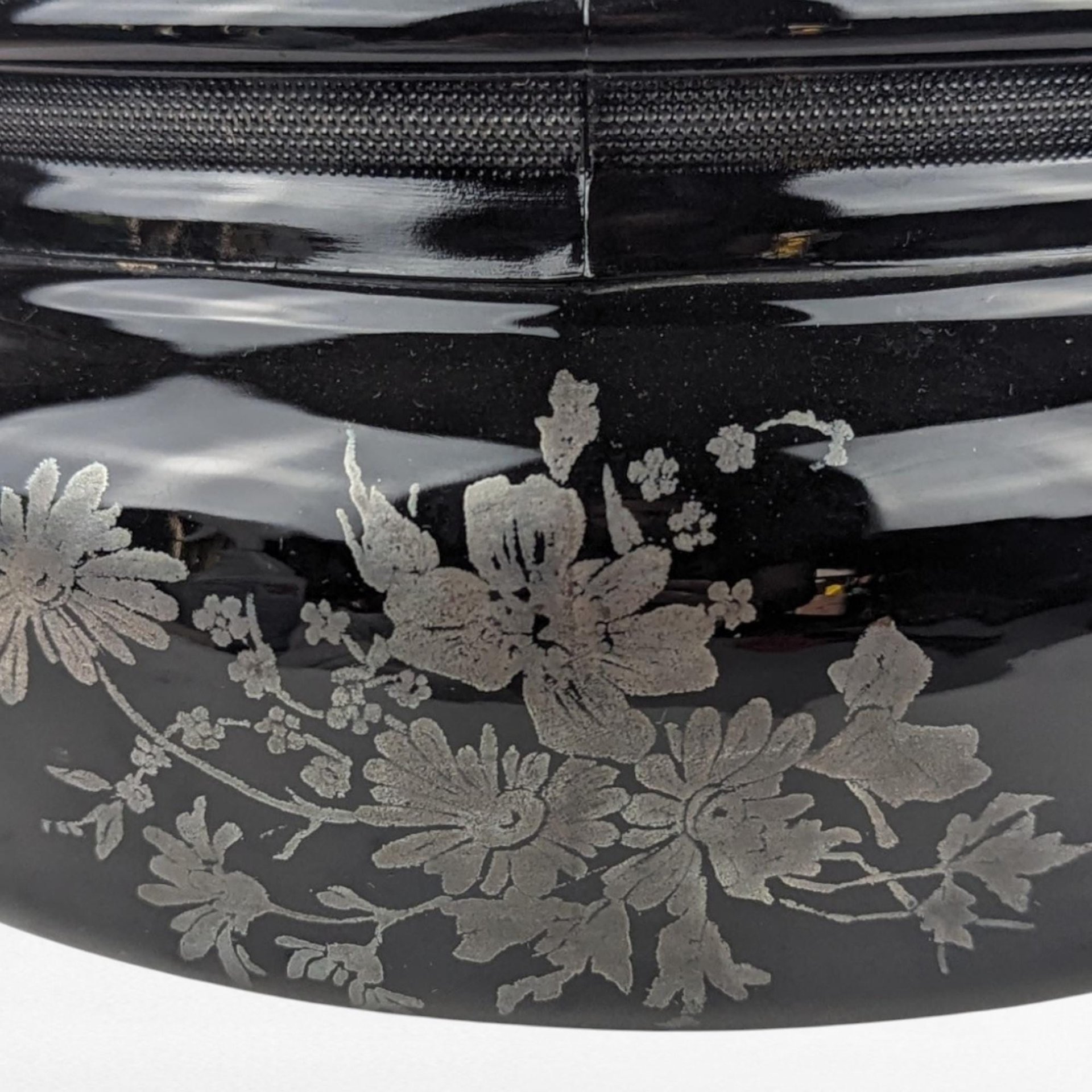 Vintage L.E. Smith Mt. Pleasant Black Glass Bean Pot with Lid | Black Amethyst Glassware |  Collectible Kitchenware | Serving Dish