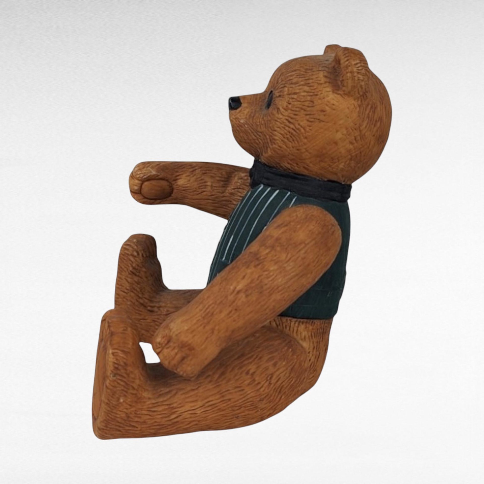 1983 Dept 56 Ted D Bear Jointed Figurine | Ceramic Teddy Bear | Collectible Bear | Vintage Christmas Decor