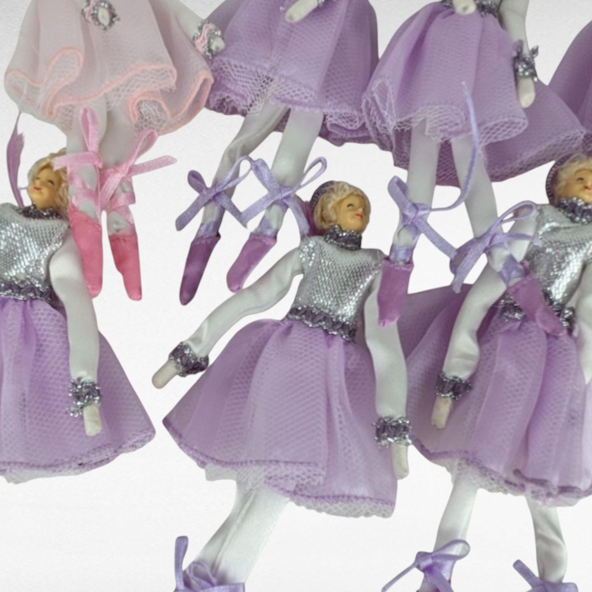 Set of 8 Purple Fairy Ornaments | Hanging Fairy Decorations | Christmas Ornaments | Fantasy Decor | Whimsical Ornaments