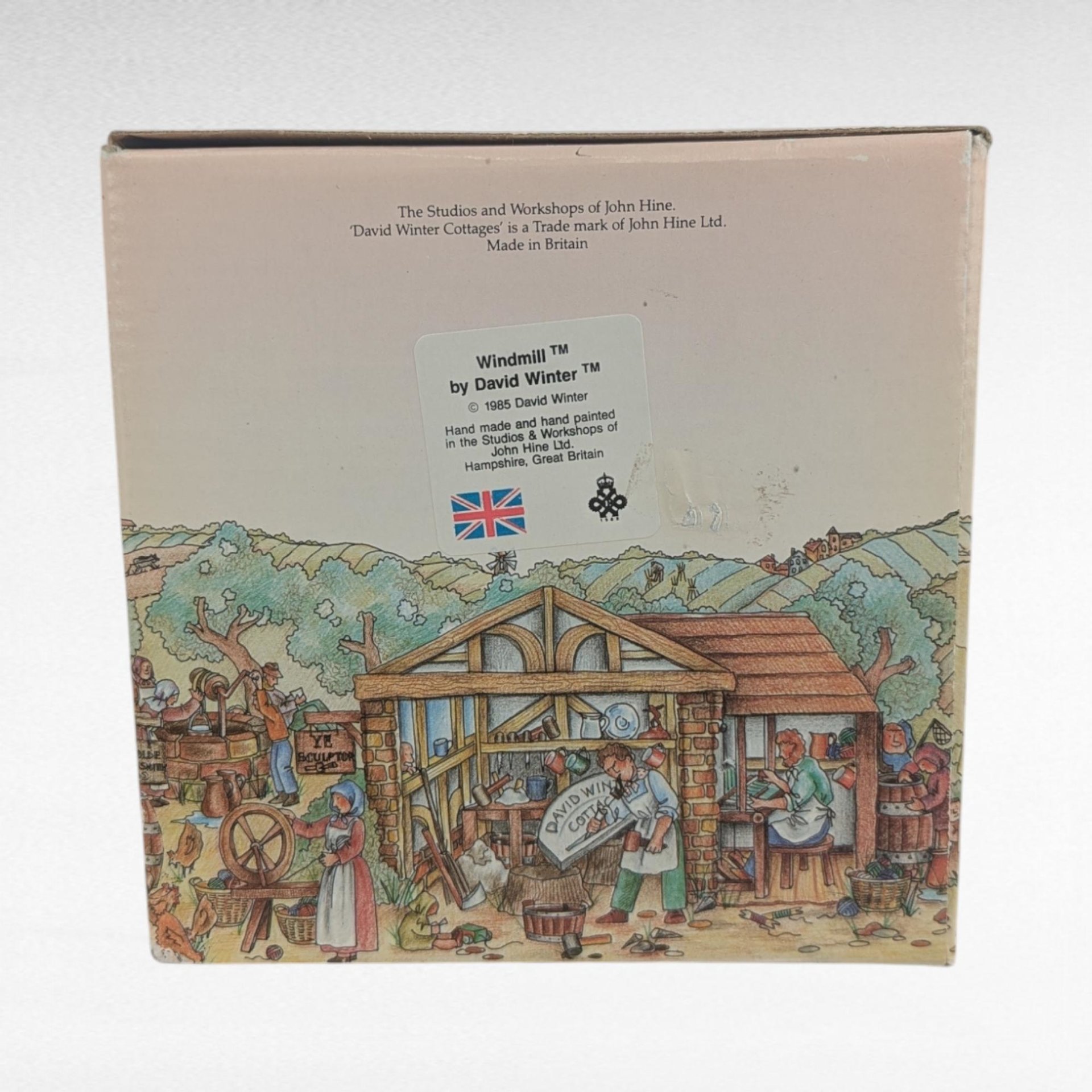 Vintage 1985 David Winter The Windmill Figurine with Box, Collectible English Cottage Decor, Gift for Him, Gift for Her, Miniature Building
