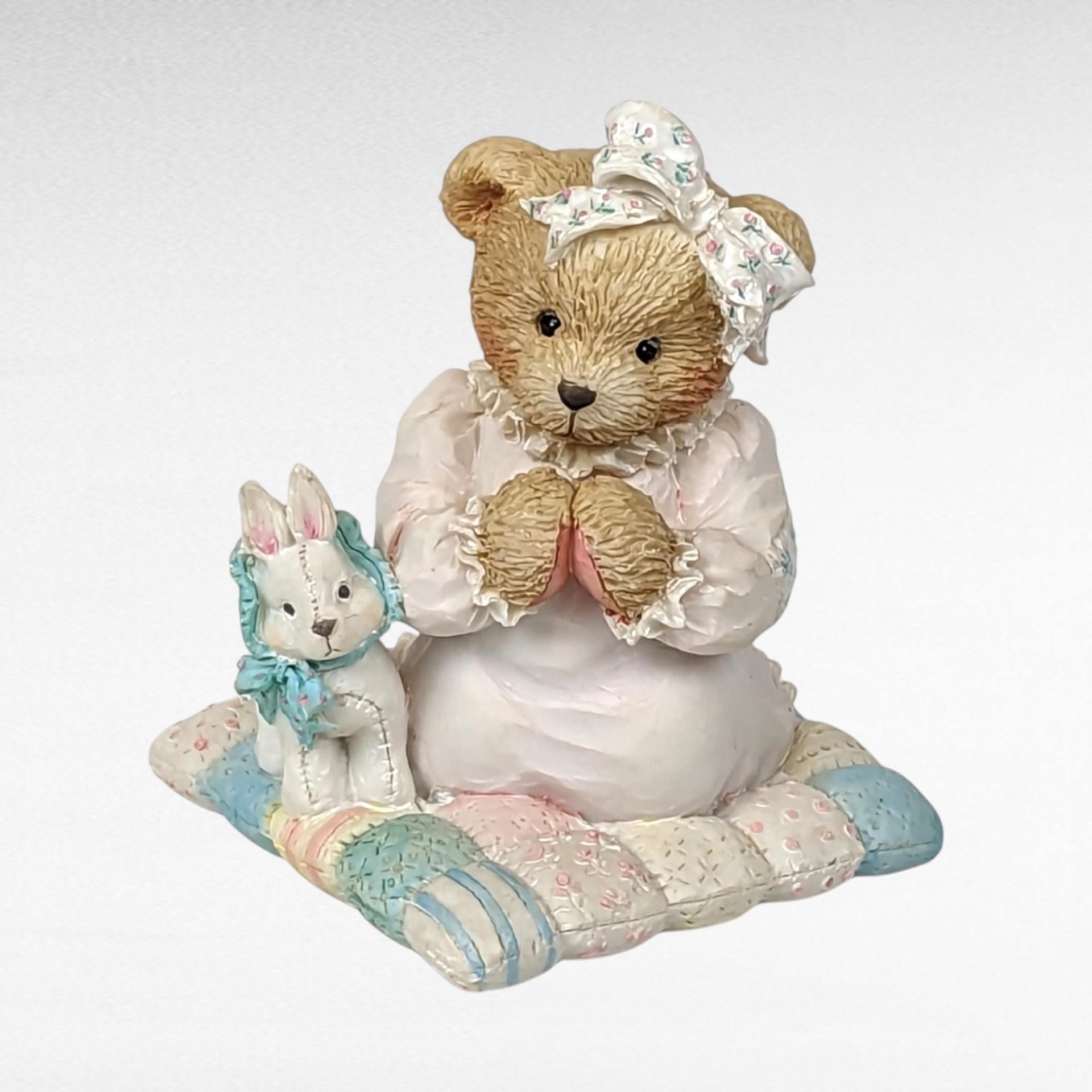 Vintage Cherished Teddies Figurines, 1992-1997, Collectible Bears, Wedding Music Box, Gift for Collector, Home Decor