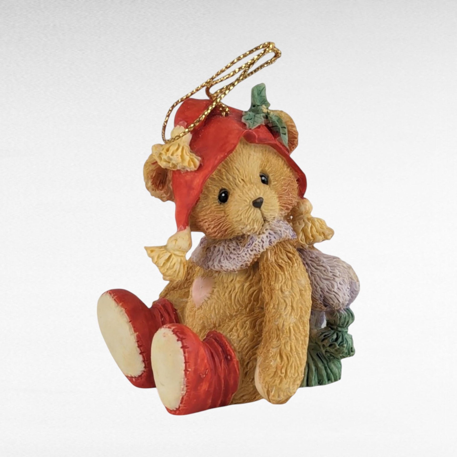 Vintage Cherished Teddies Figurines, Christmas Ornaments, Collectible Bears, 1990s-2000s, Gift for Collector, Nostalgic Decor