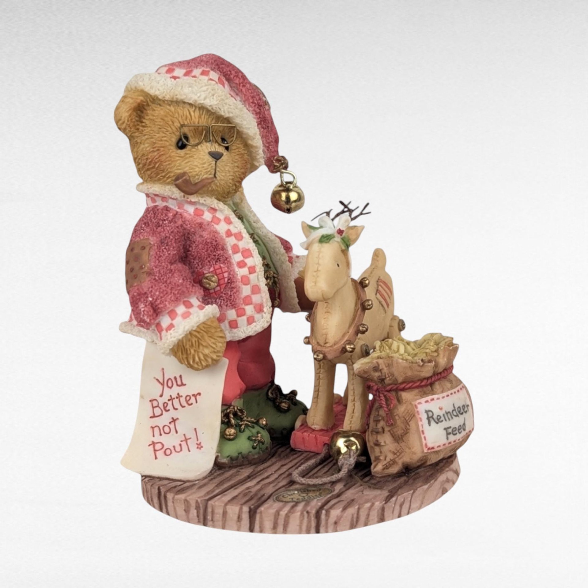 Vintage Cherished Teddies Figurines, Christmas Bears, Collectible Figurines, 1990s-2000s, Gift for Collector, Holiday Decor