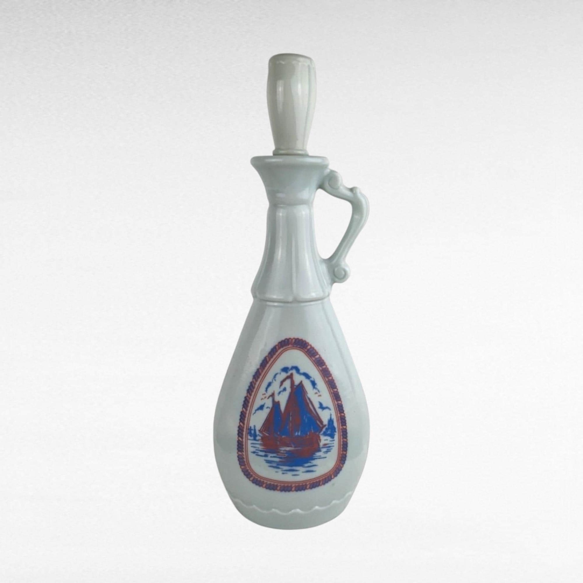 Vintage Decanter Set, 1963 Jim Beam Sailing Ship Decanter, Liberty Bell Decanter, Collectible Decanters, Barware, Home Decor, Gift for Him