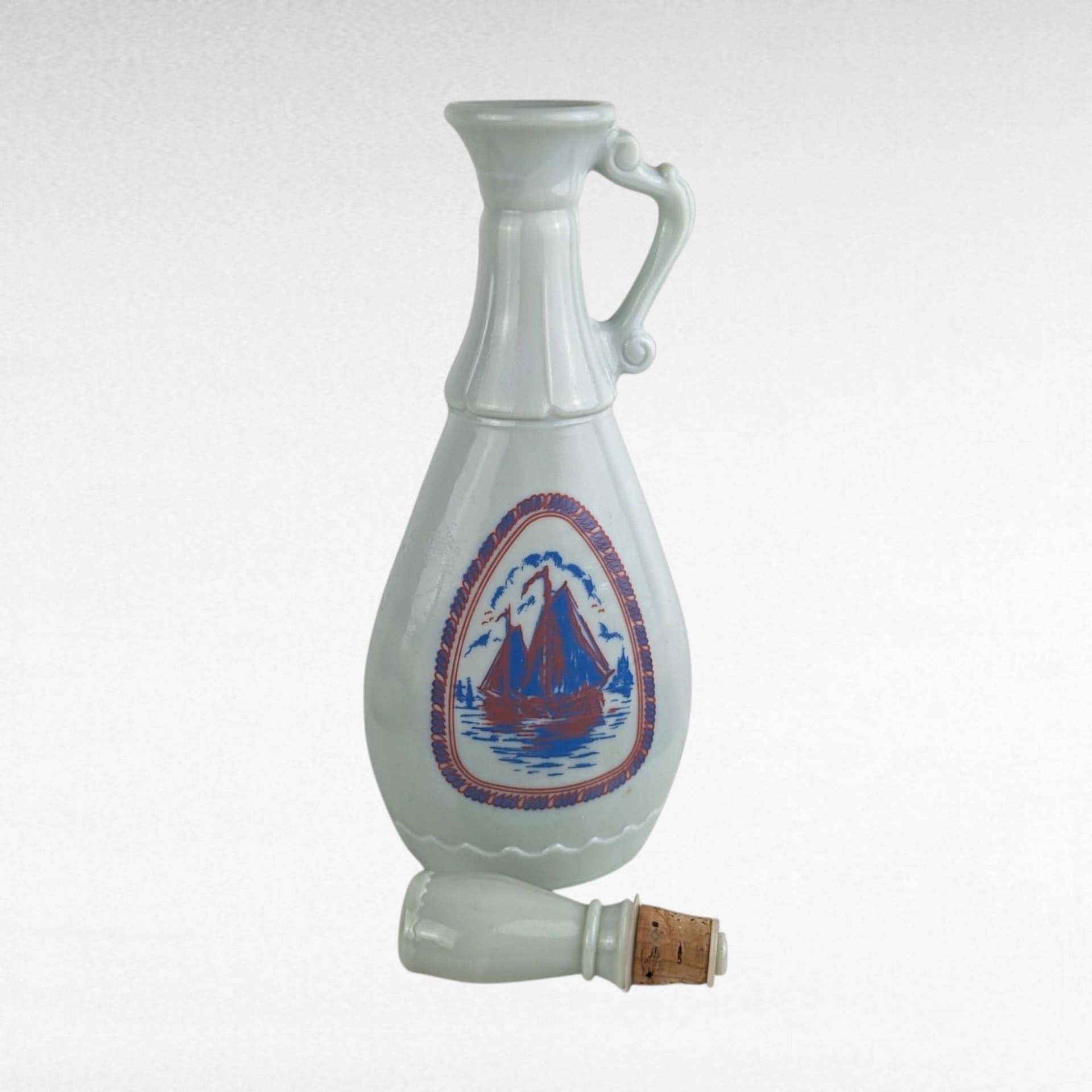 Vintage Decanter Set, 1963 Jim Beam Sailing Ship Decanter, Liberty Bell Decanter, Collectible Decanters, Barware, Home Decor, Gift for Him