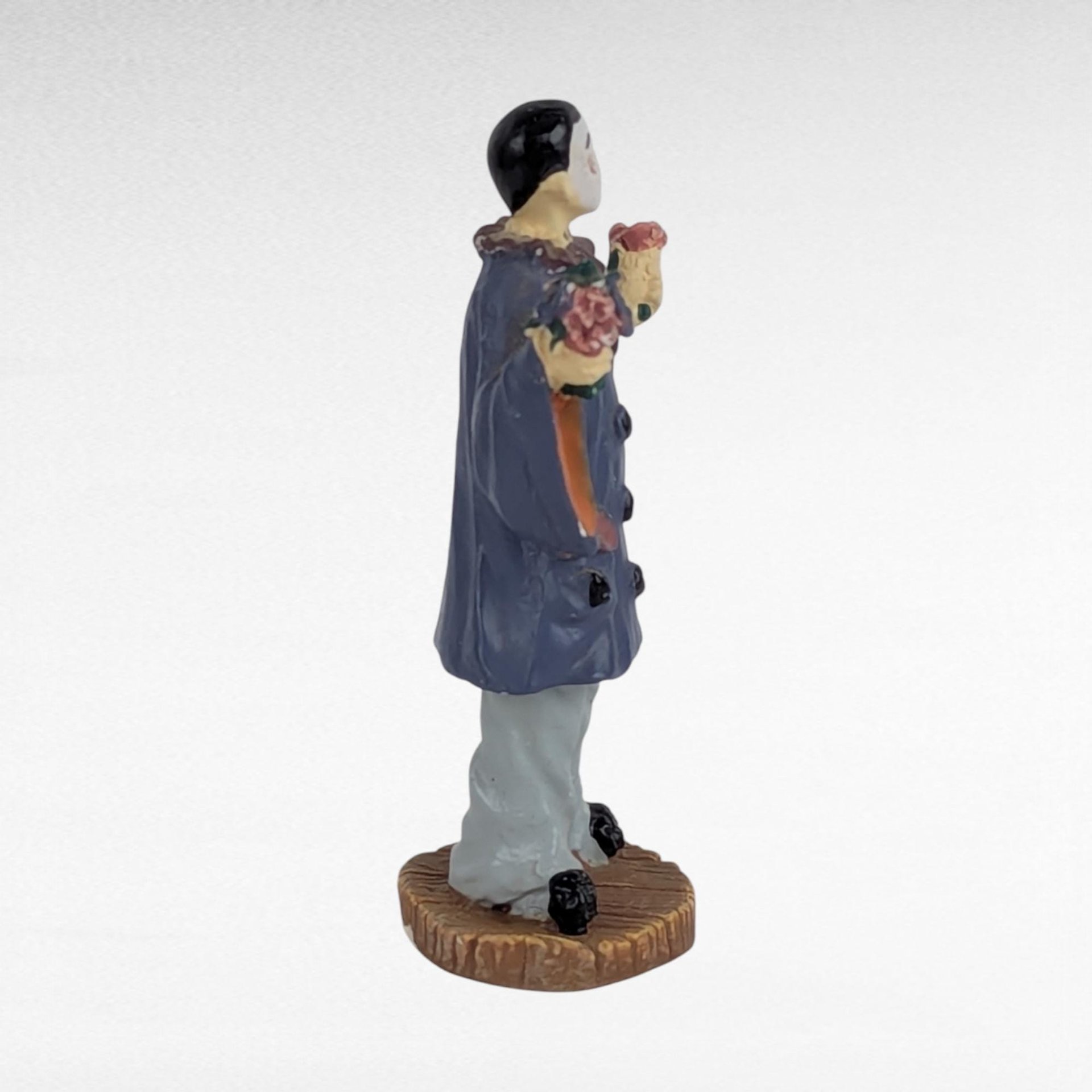 Vintage Metal Pierrot Clown Figurine, Small Heavy Figurine, Circus Decor, Gift for Clown Collector