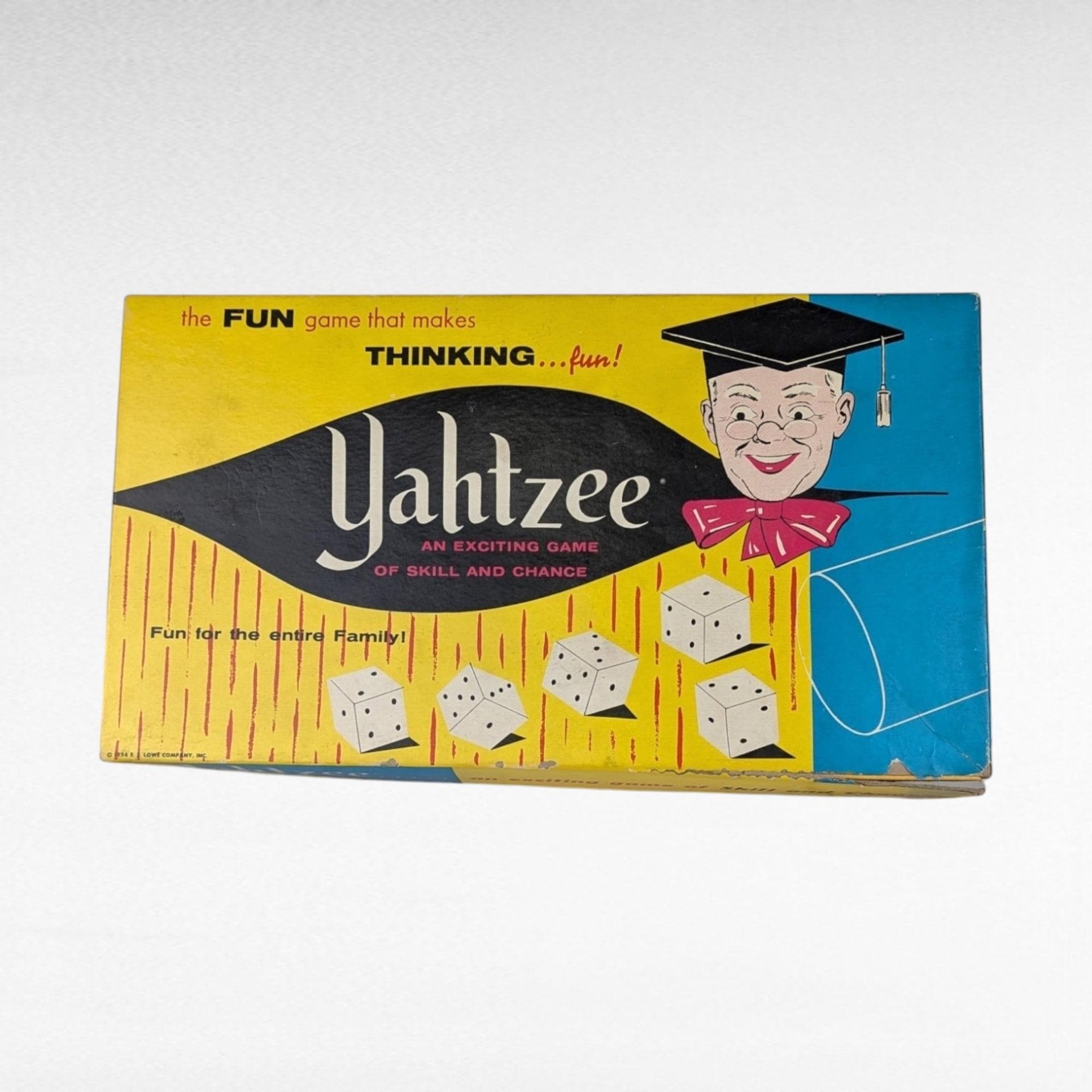 1956 Lowe Co. Yahtzee Game, Vintage Yahtzee, Dice Game, Family Game Night, Collectible Game, Retro Game