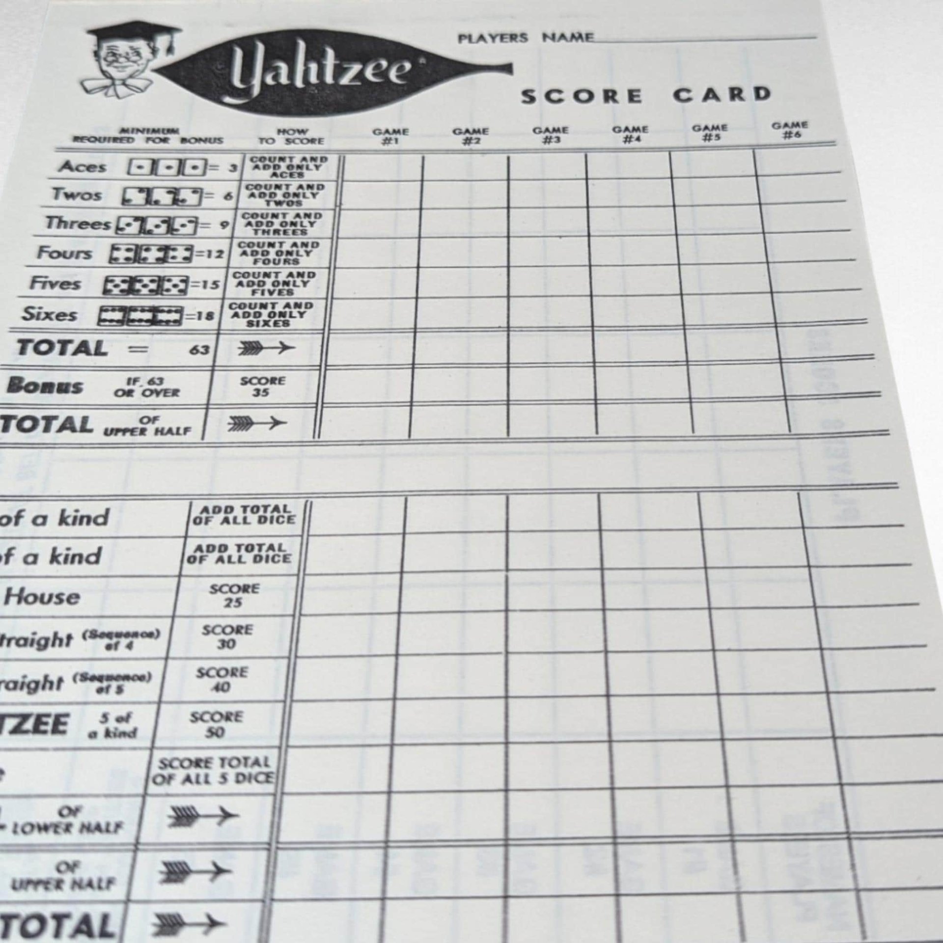 1956 Lowe Co. Yahtzee Game, Vintage Yahtzee, Dice Game, Family Game Night, Collectible Game, Retro Game