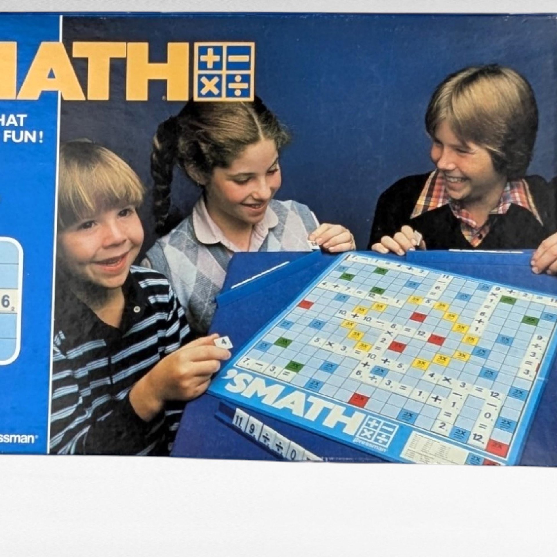 1986 Pressman Smath Game, Vintage Math Game, Educational Game, Family Game, Board Game, Collectible Game