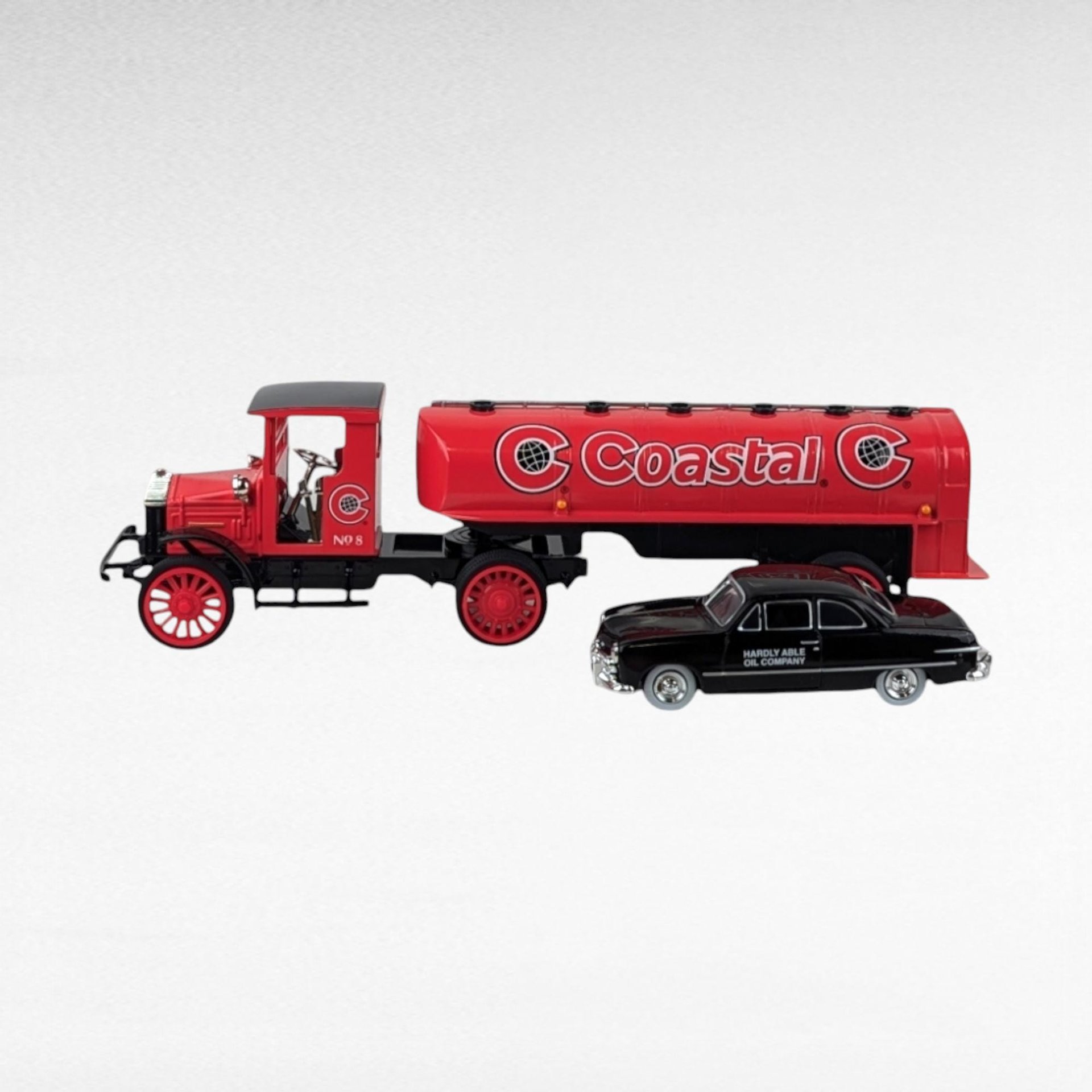 Vintage Diecast Car Lot, Coastal 1920 Pierce Arrow Tanker & Ford Coupe, Racing Champions Ford F-150, Gift for Car Enthusiast