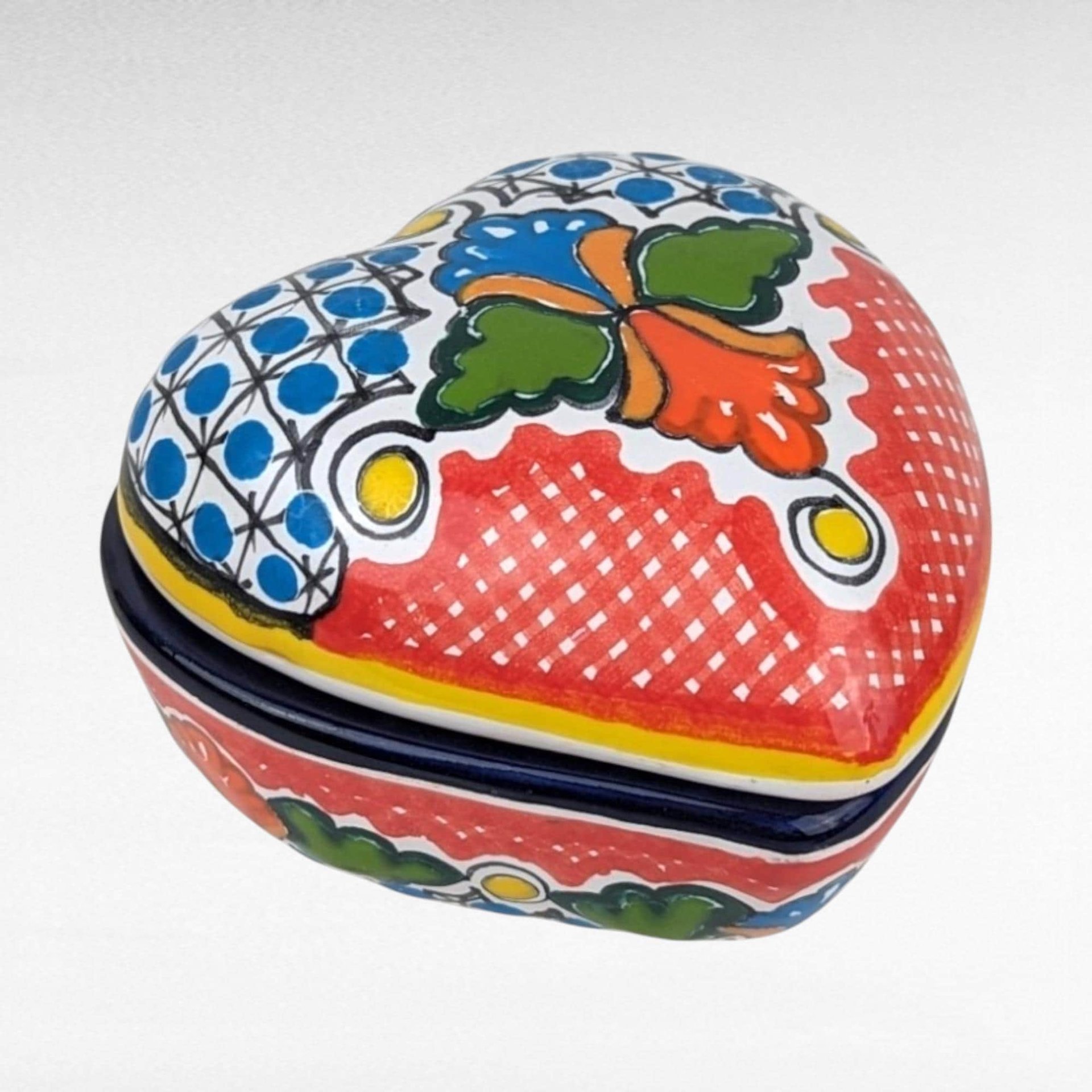 Vintage Trinket Box Lot, Ceramic Trinket Boxes, Mardi Gras Trinket Box, Mexican Talavera Box, Made in Japan Trinket Box, Collectible Boxes