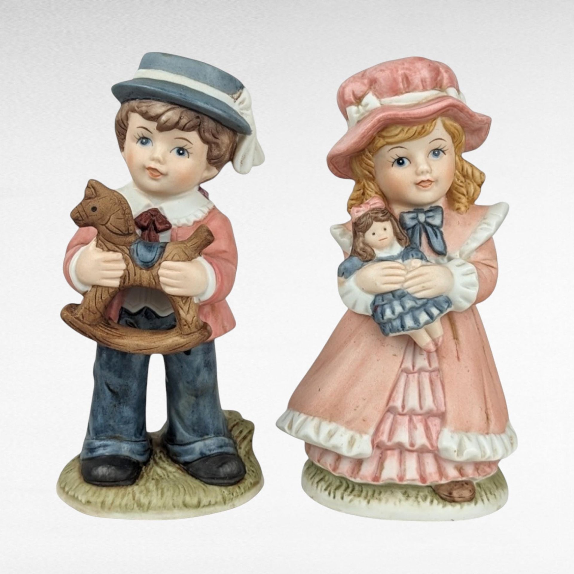 Vintage Homco Figurine Lot - Wedding Bears, Mice, Boy/Girl, Lady with Flowers - Collectible Figurines, Home Decor