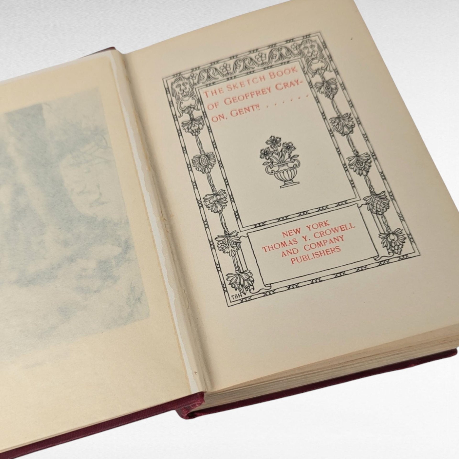 Washington Irving The Sketch Book of Geoffrey Crayon, Gent, Antique Book, Classic Literature, Short Stories, Collectible Book