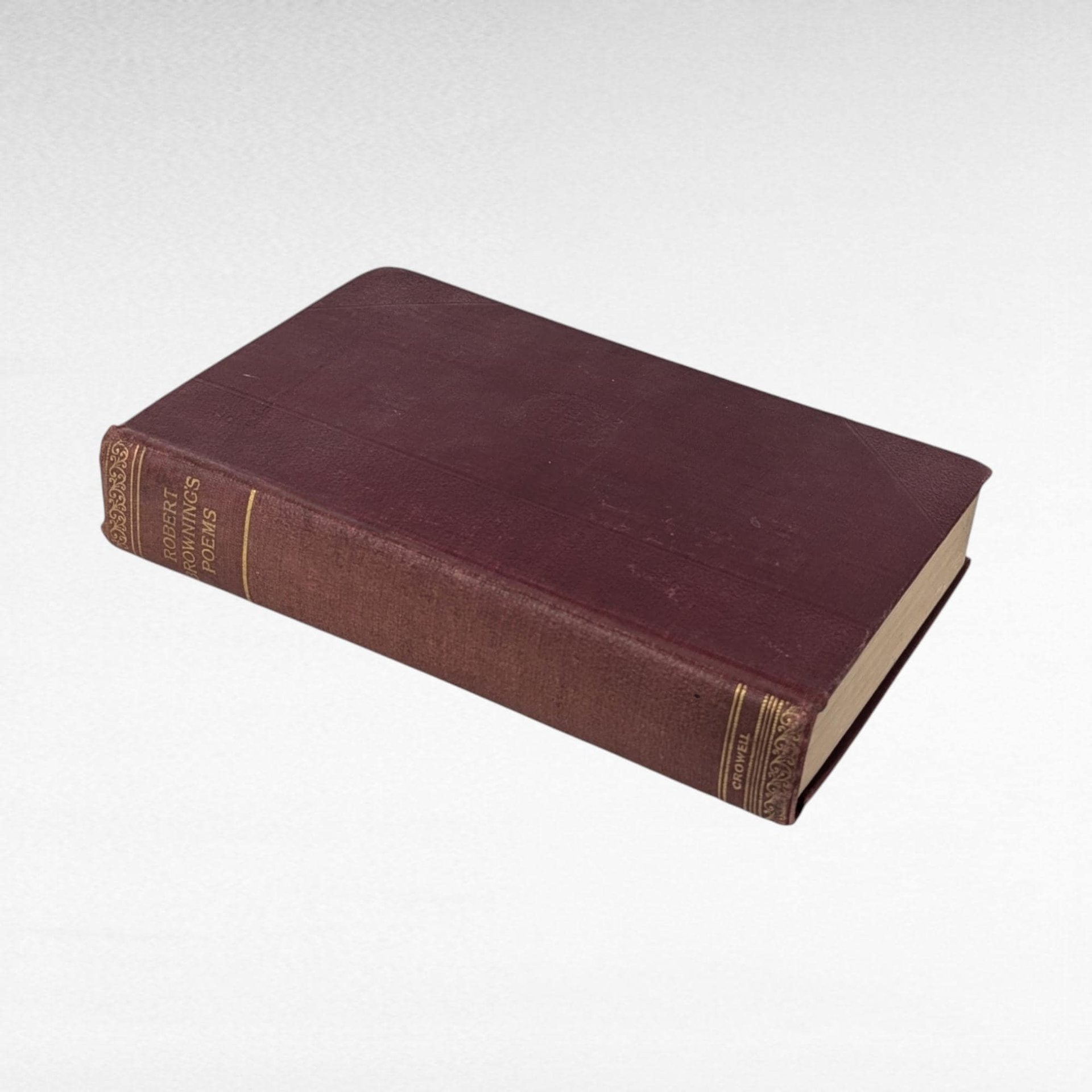 Antique Robert Browning's Selected Poems, Hardcover Book, Poetry Collection, Classic Literature, Collectible Book