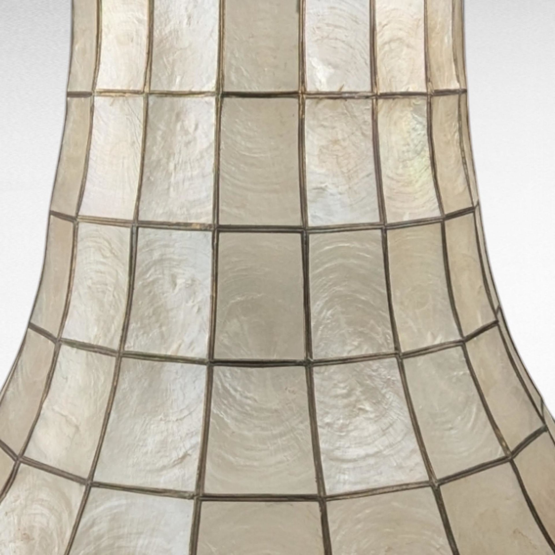 Vintage Capiz Shell Lampshade, Coastal Decor, Boho Lighting, Shell Lamp Shade