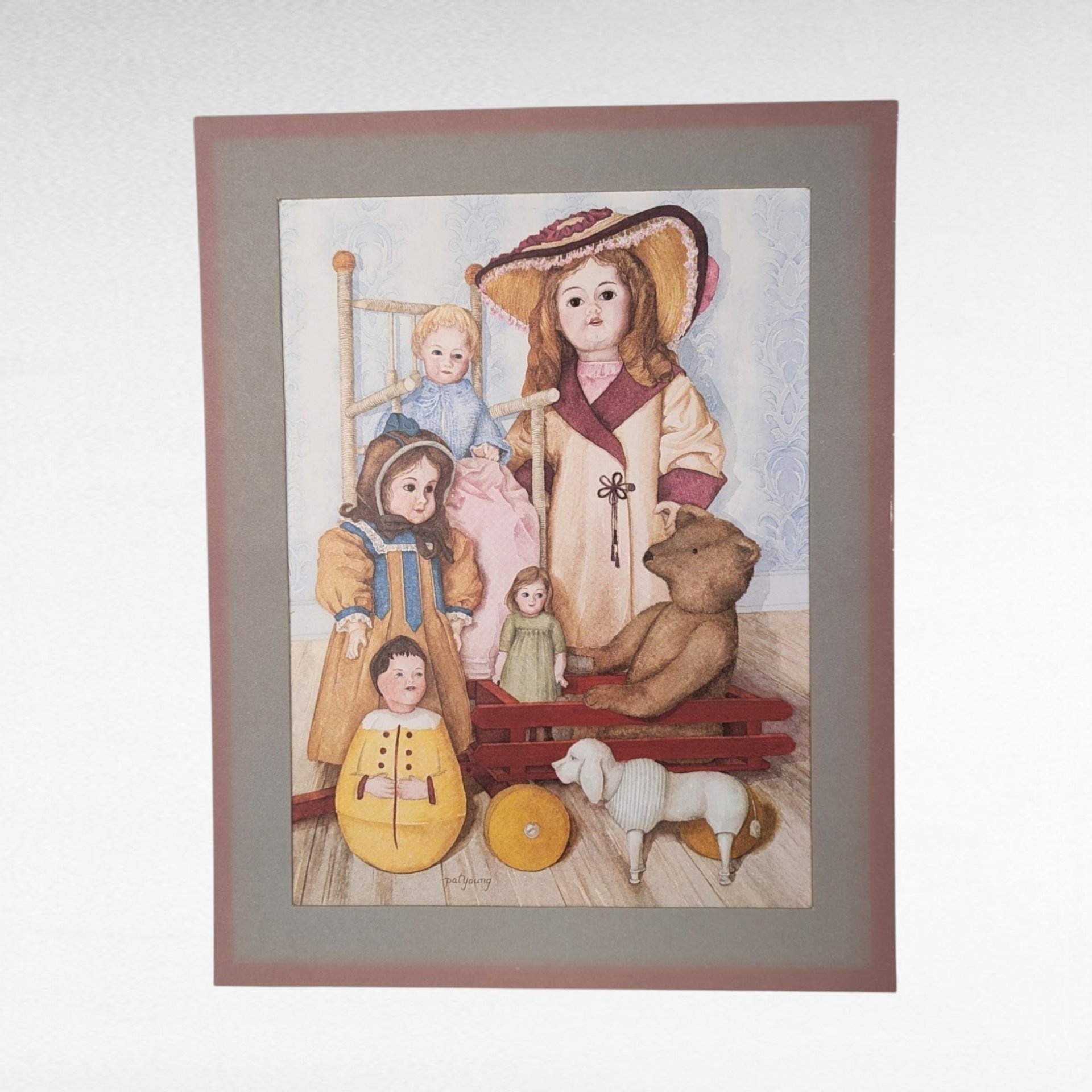 Vintage Pat Young Dolls and Toys Print. 