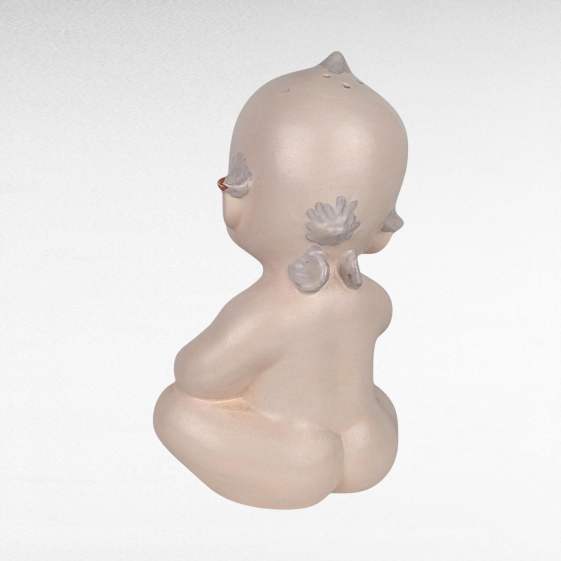 Vintage Ceramic Baby Talcum Powder Shaker, Nursery Decor, Baby Room, Collectible Baby Item, Gift for New Parents