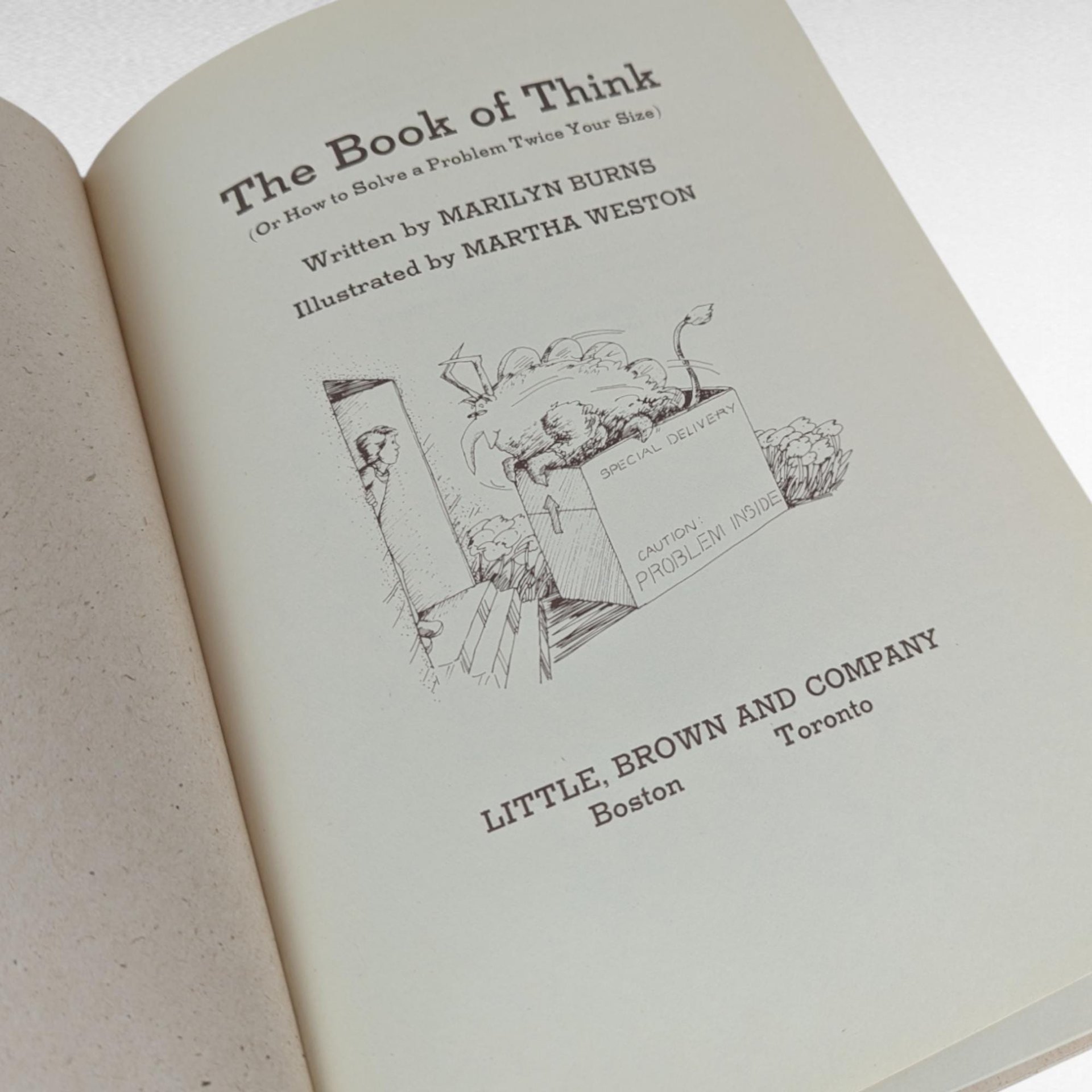1976 The Book of Think by Marilyn Burns, Vintage Children's Book, Math Education, Gift for Teachers, Homeschool Resource