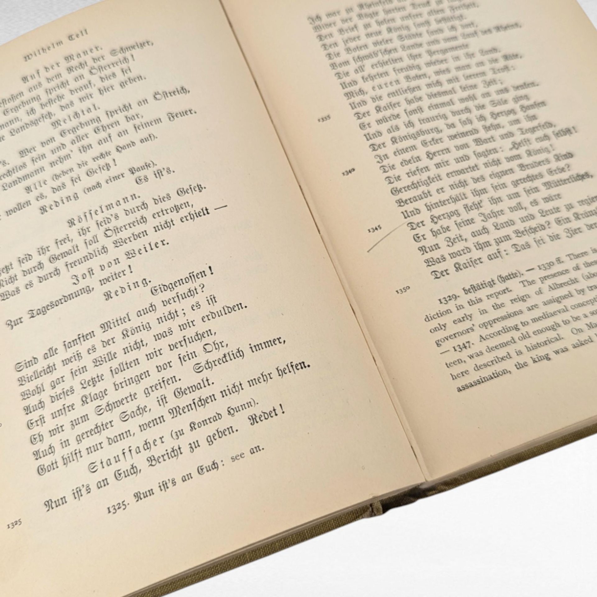 1905 Wilhelm Tell by Friedrich Schiller | Hardcover | German Literature | Classic Play | Antique Book