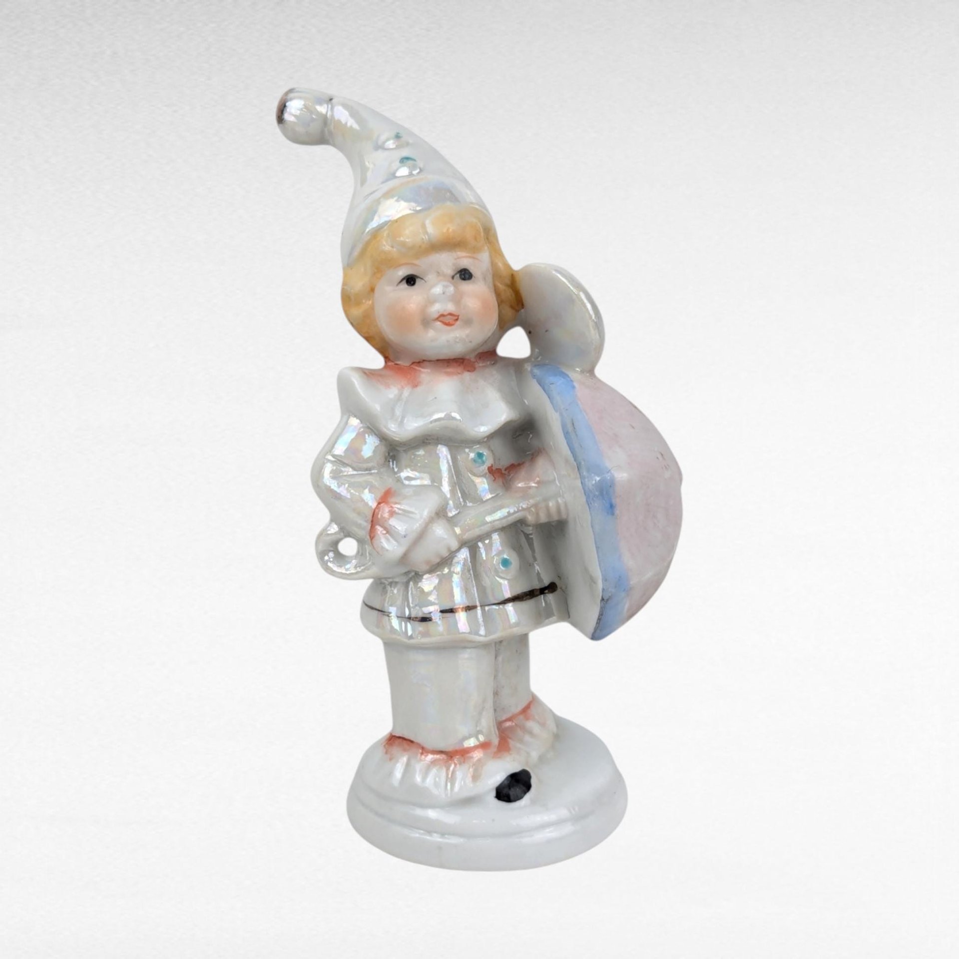 Vintage Lusterware Jester Figurines, Set of 3 | Ceramic Clown Figurines | Collectible Jesters | Retro Home Decor | Gift for Clown Collectors