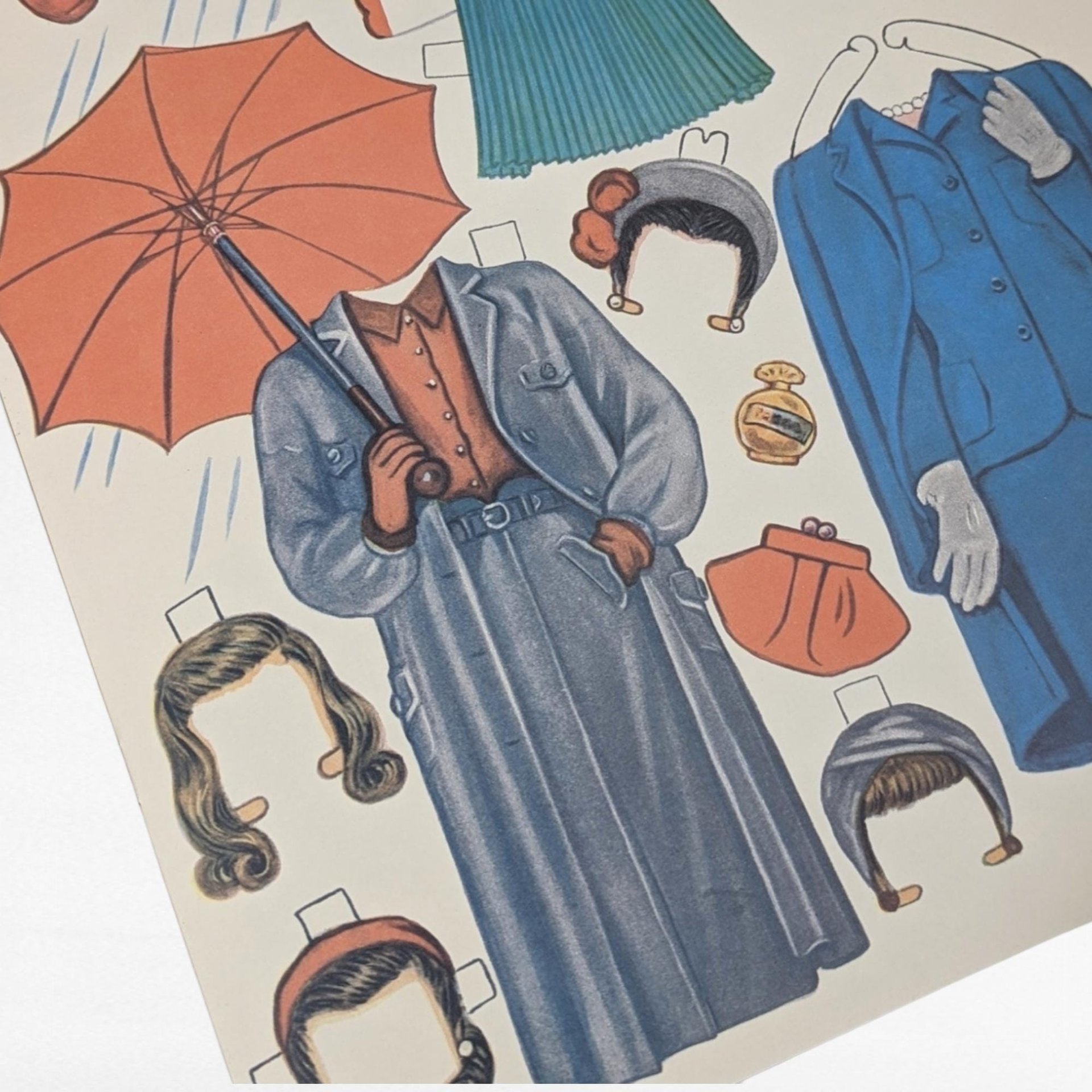 Vintage Queen Holden Hair-Do Dolls Book with Clothes & 31 Hairstyles, 1950s Paper Doll Fun, Gift for Retro Collectors